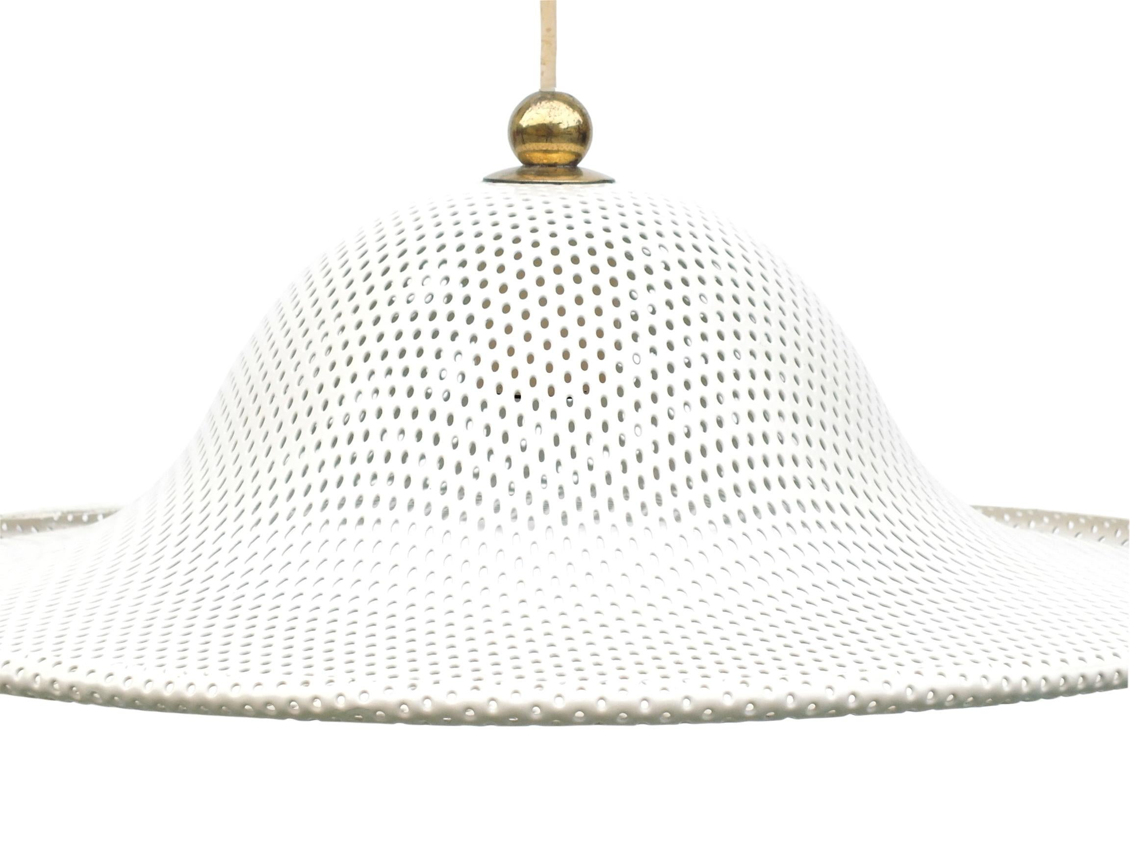 Mid-Century Modern 1958 Ceiling Lamp Perforated for Artimeta Soest Holland For Sale