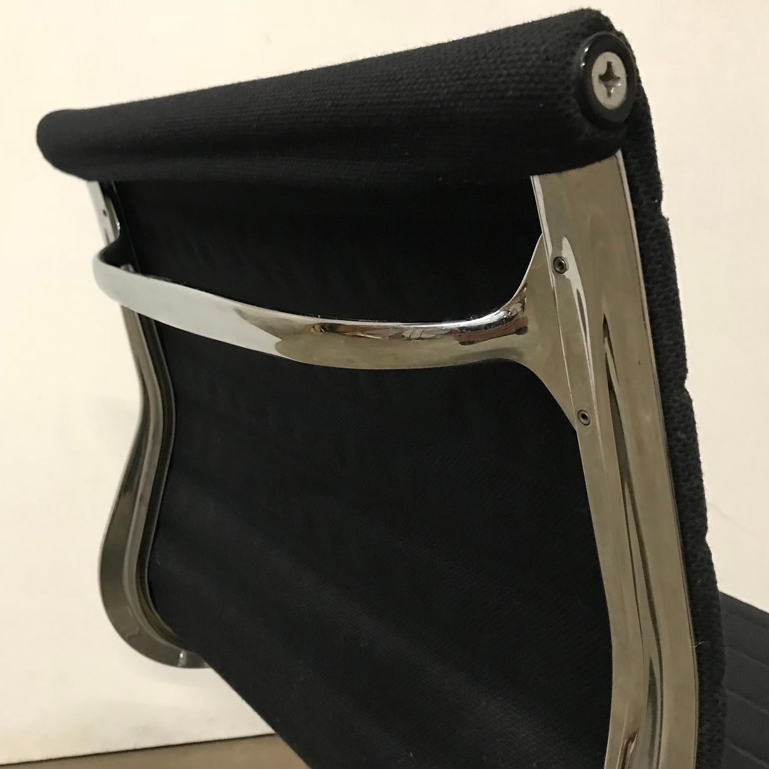 1958, Eames, EA 107 for Herman Miller, Static Non Swivel Alu Chair For Sale 4