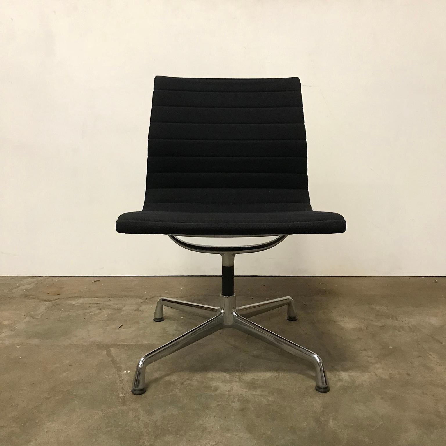 Aluminum 1958, Eames, EA 107 for Herman Miller, Static Non Swivel Alu Chair For Sale