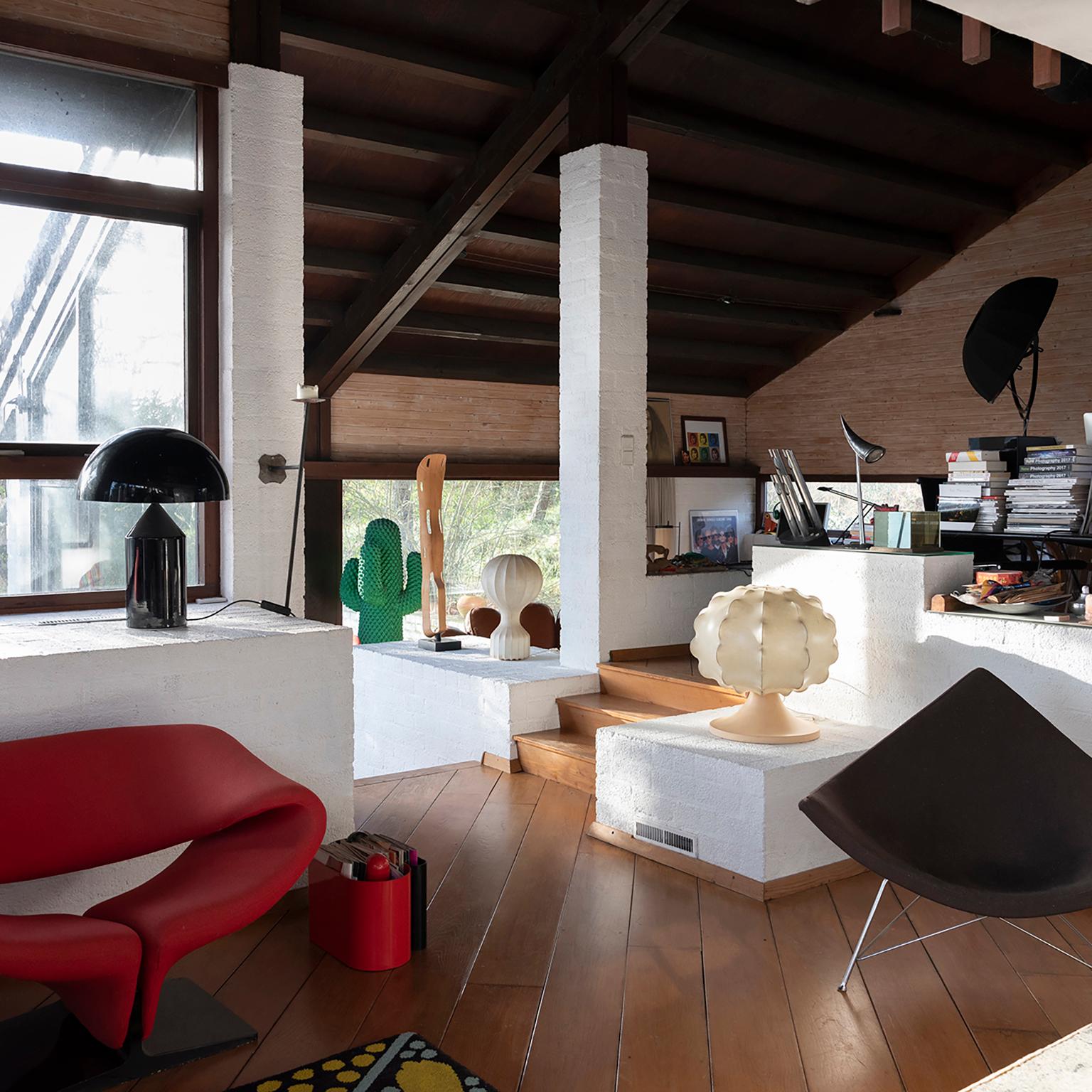 1958, Eames, EA 107 para Vitra, Estática no giratoria Tejido de red negro en venta 4