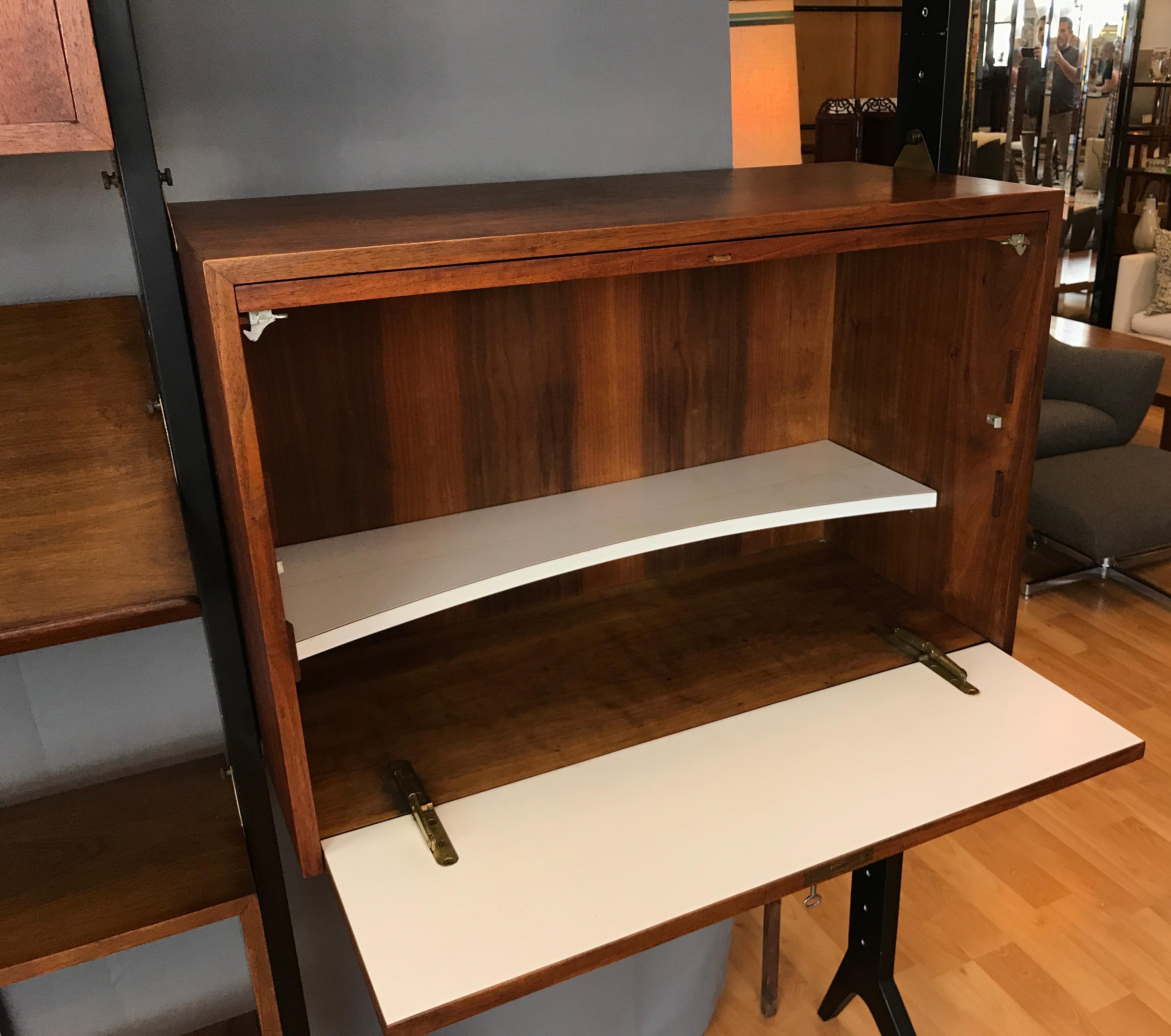 Fritz of California Euro Art Walnut Freestanding Modular Storage System, 1958 3