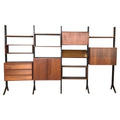 Fritz of California Euro Art Walnut Freestanding Modular Storage System, 1958