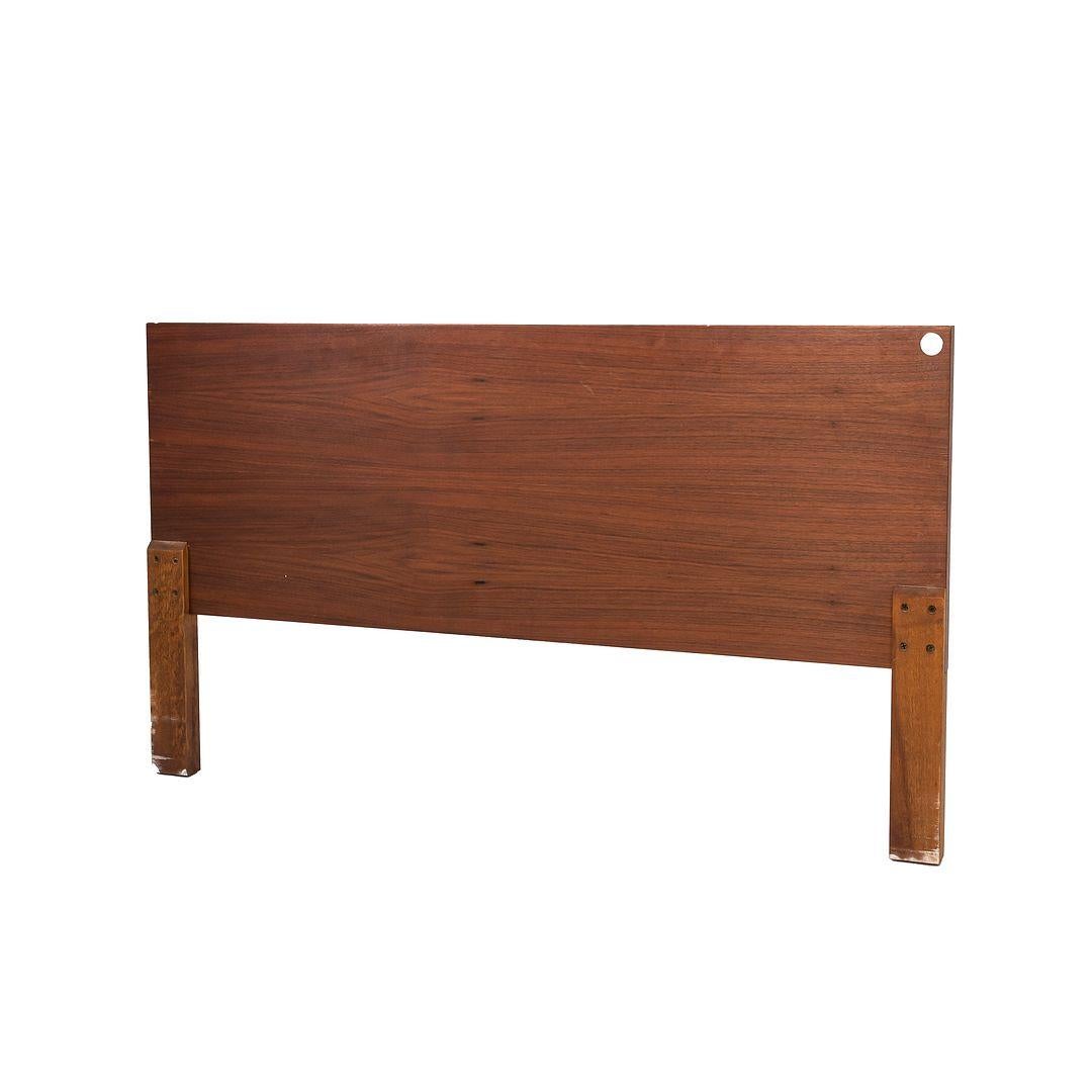 American 1958 George Nelson for Herman Miller Full-Sized Walnut Headboard with Label For Sale