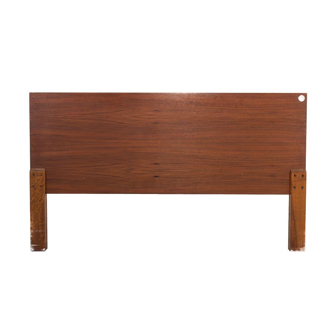 Mid-20th Century 1958 George Nelson for Herman Miller Full-Sized Walnut Headboard with Label For Sale