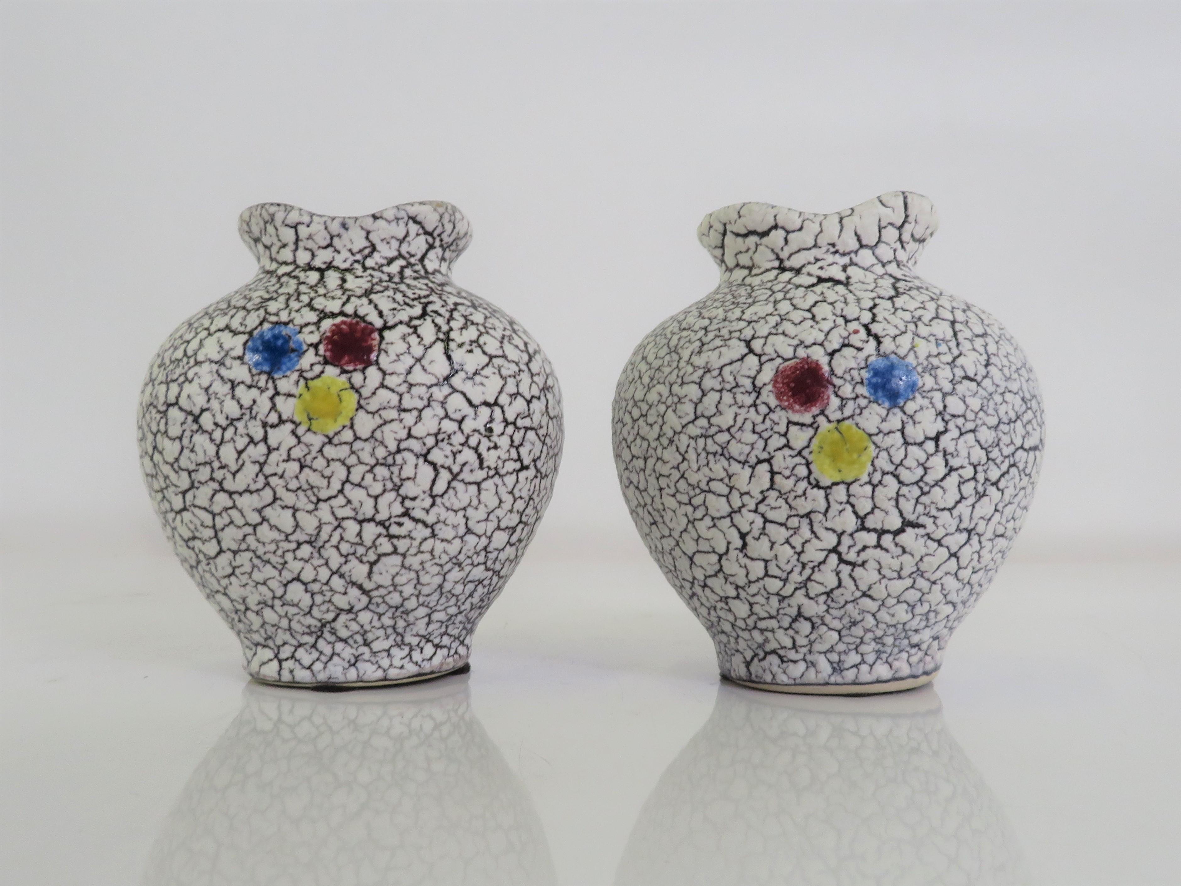 1958 Gruppe von 3 Jopeko Keramik Geknitterte Lava-Glasur Keramik Deutschland im Angebot 5