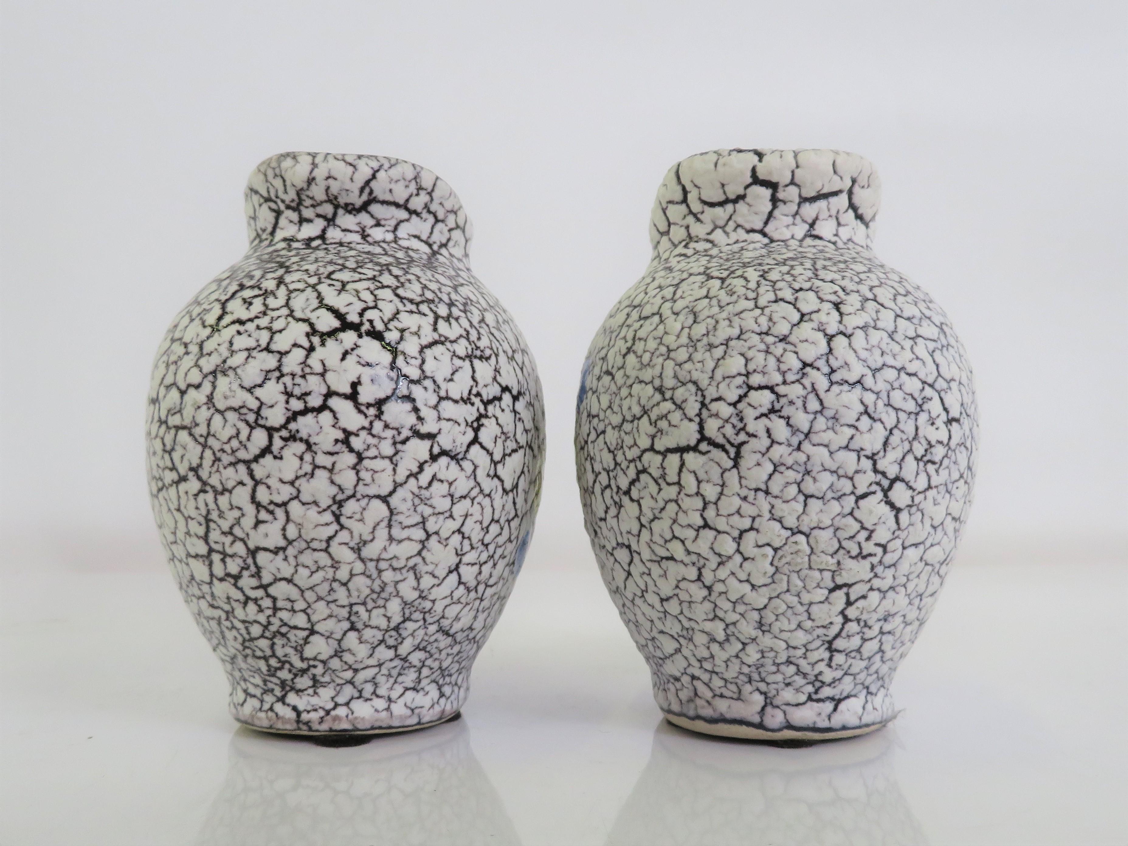 1958 Grouping of 3 Jopeko Keramik Crinkled Lava Glaze Ceramics Germany For Sale 6