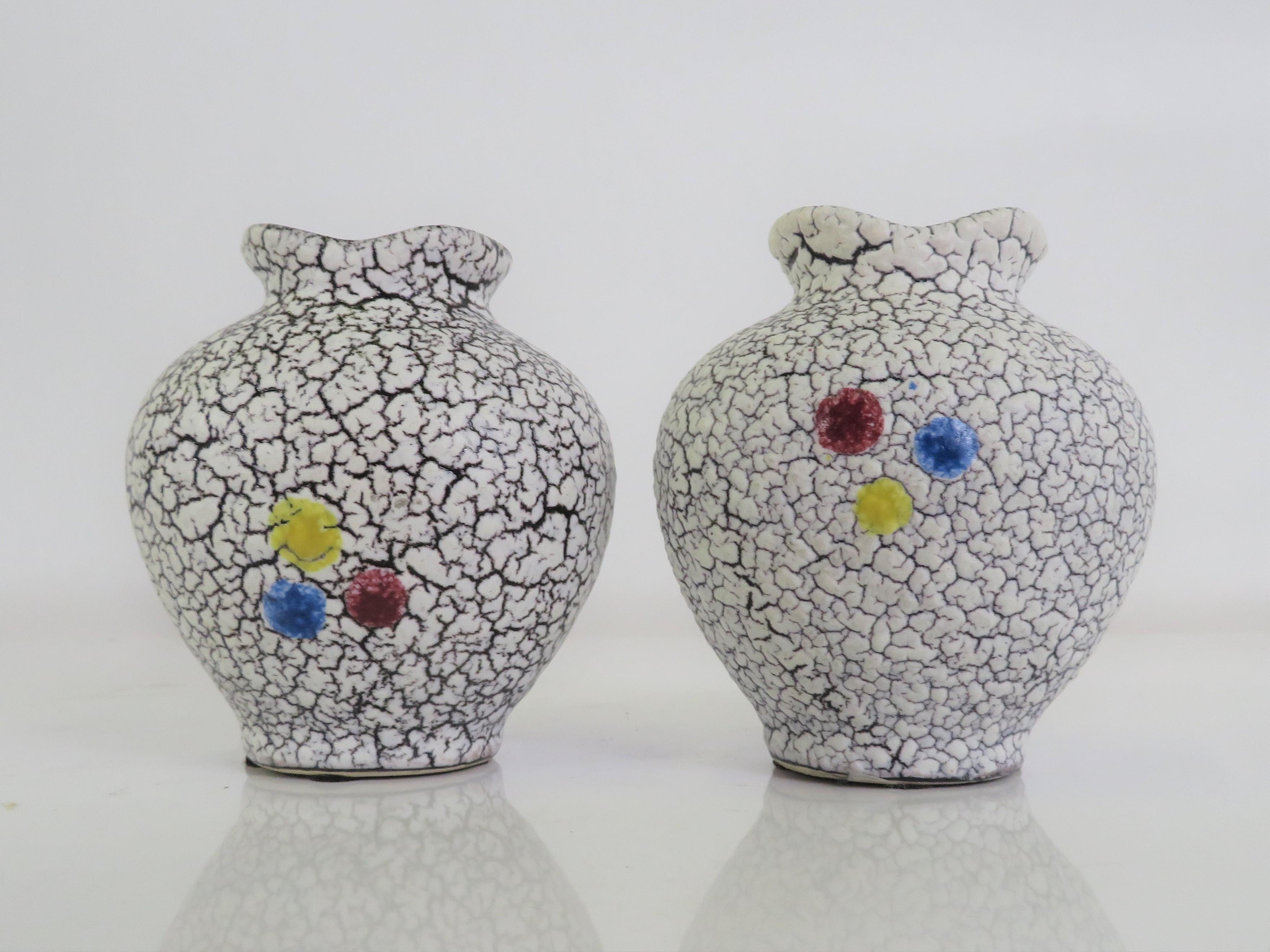 1958 Gruppe von 3 Jopeko Keramik Geknitterte Lava-Glasur Keramik Deutschland im Angebot 7