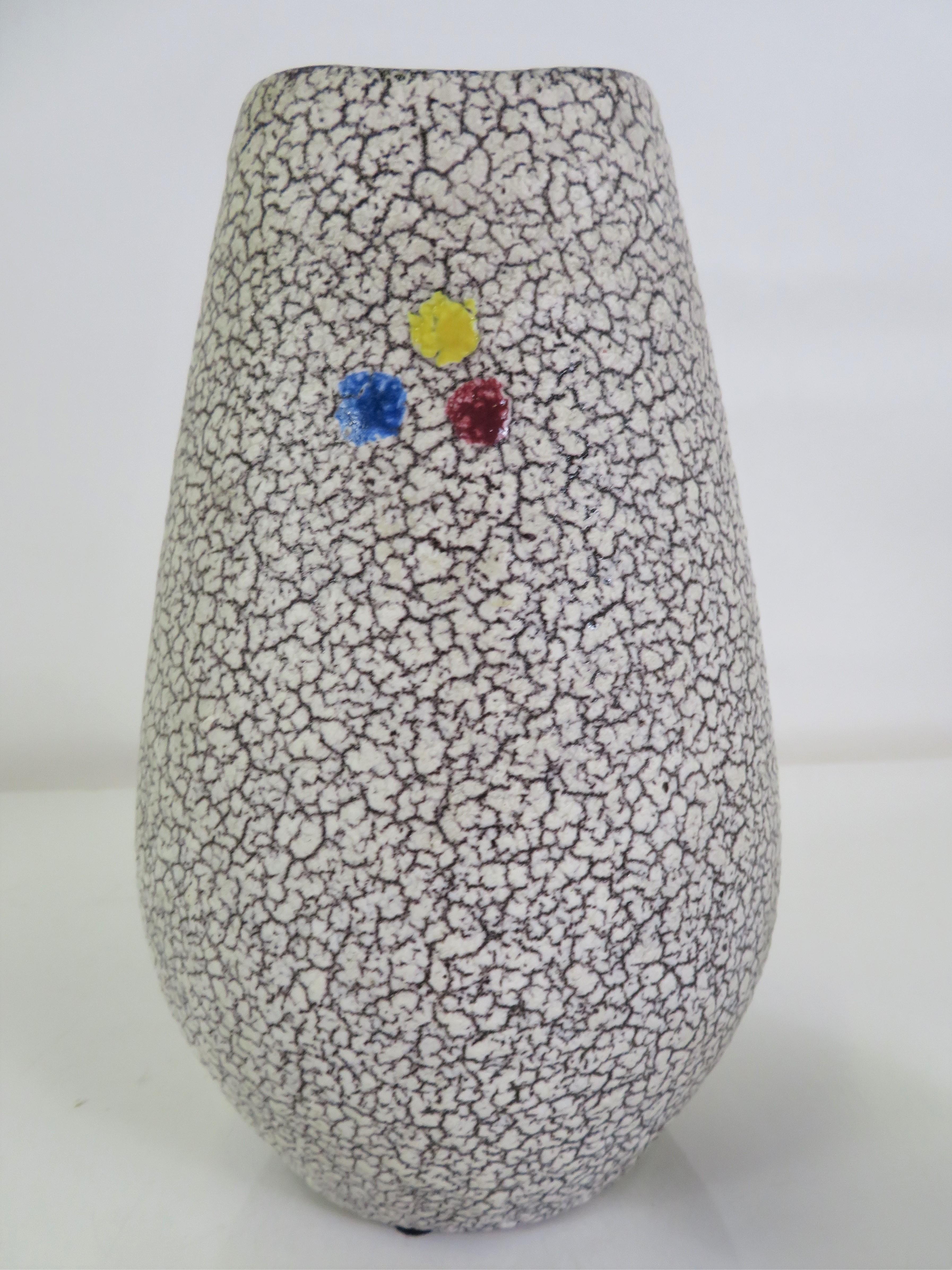 1958 Grouping of 3 Jopeko Keramik Crinkled Lava Glaze Ceramics Germany For Sale 3