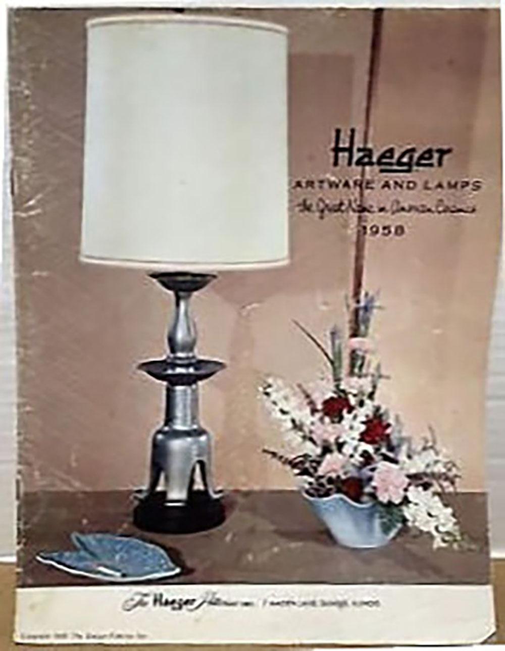 Lampe de bureau Helmut Bruchman à glaçure étrusque bleu turquoise, 1958 par Haeger en vente 3