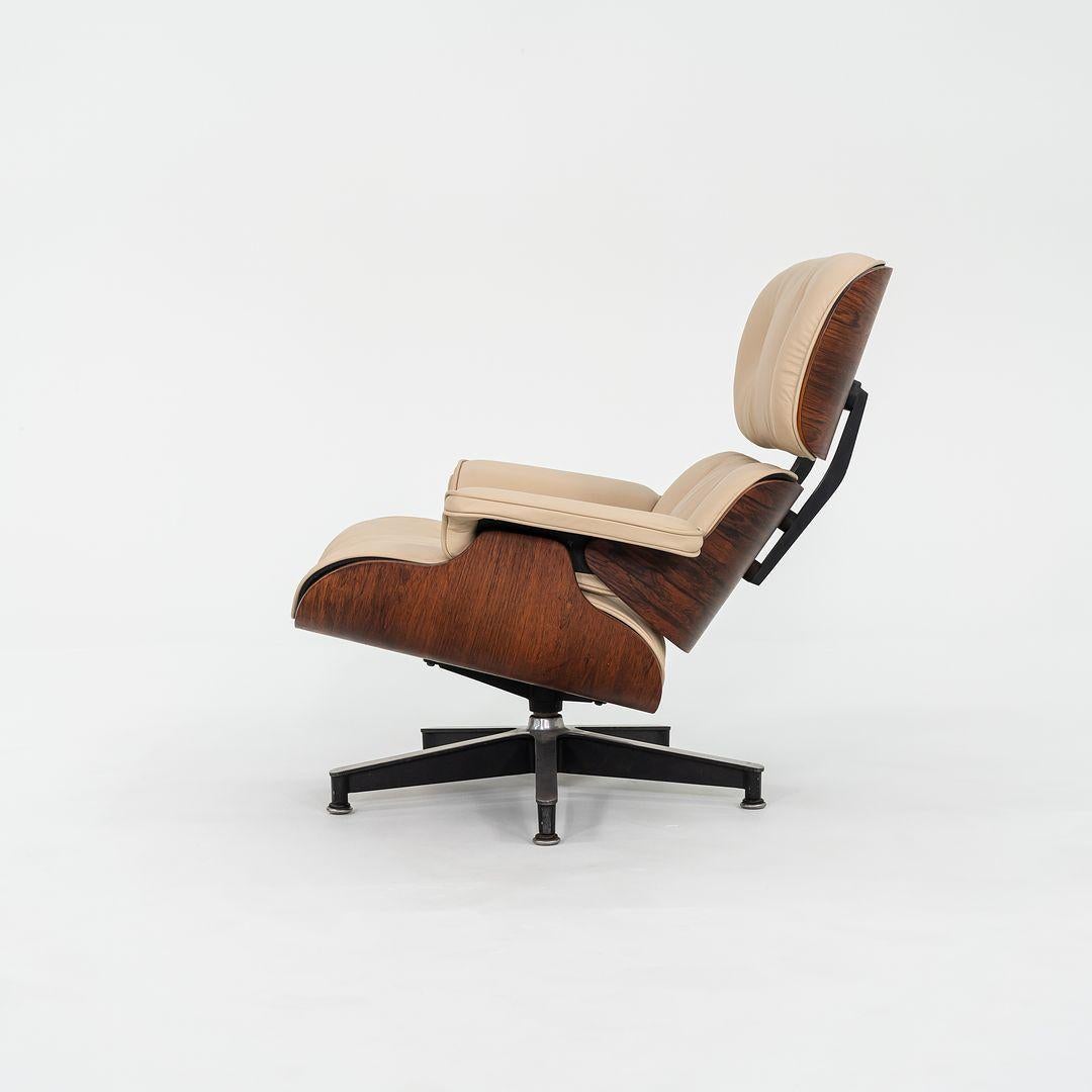 1958 Herman Miller Eames Lounge Chair and Ottoman in Brazilian Rosewood For Sale 3