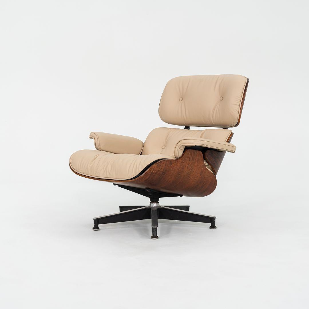 1958 Herman Miller Eames Lounge Chair and Ottoman in Brazilian Rosewood For Sale 2