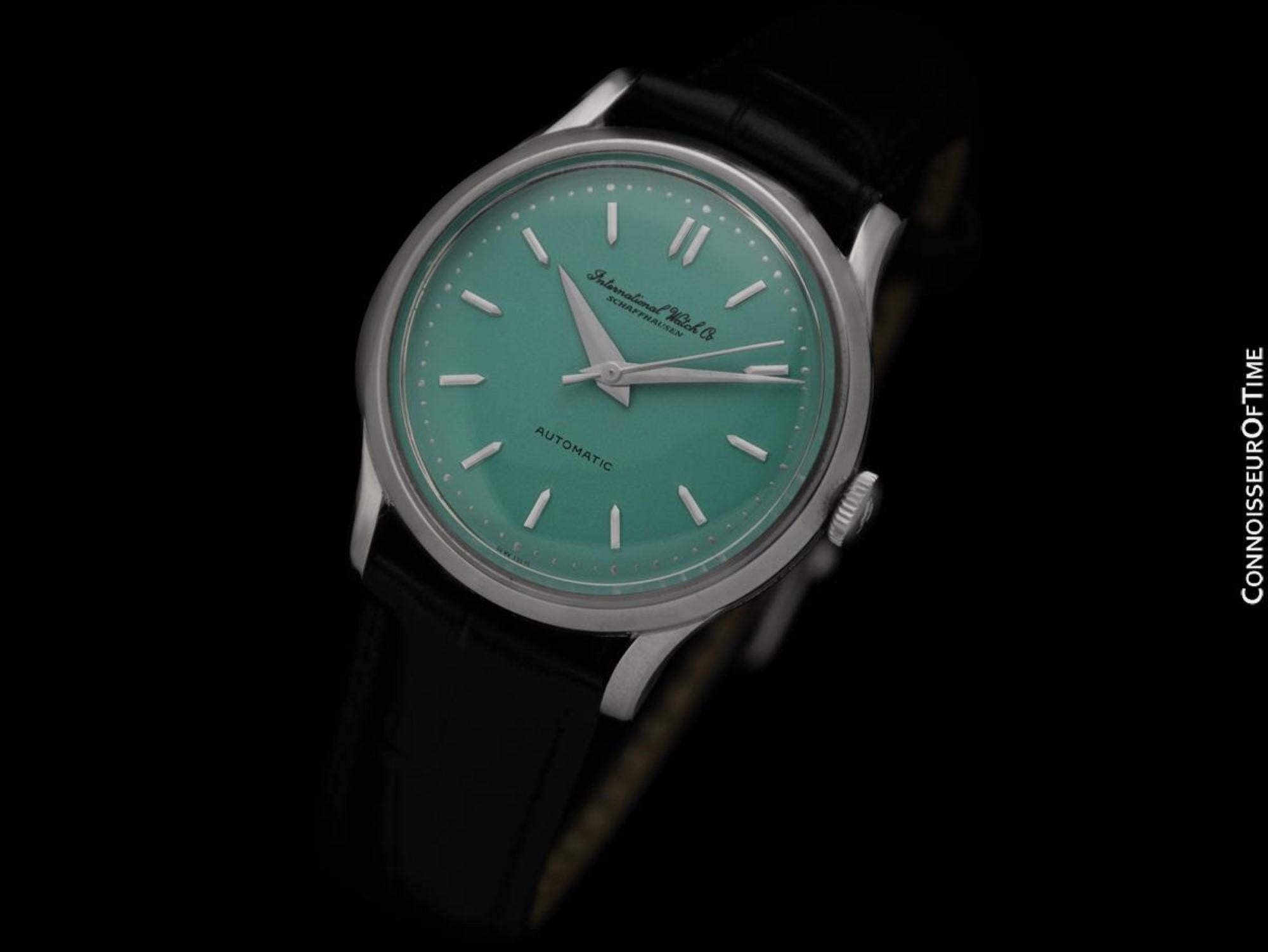 1958 IWC Vintage Mens Watch with Semi-Bombe Lugs, Cal. 853 Automatic In Excellent Condition In Suwanee, GA