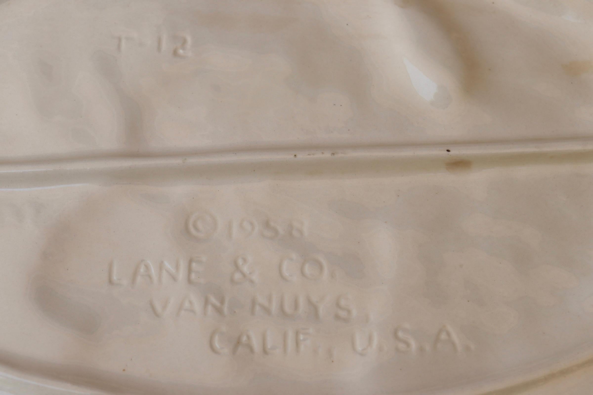1958 Lane & Company Ceramic Turkey Platter For Sale 1