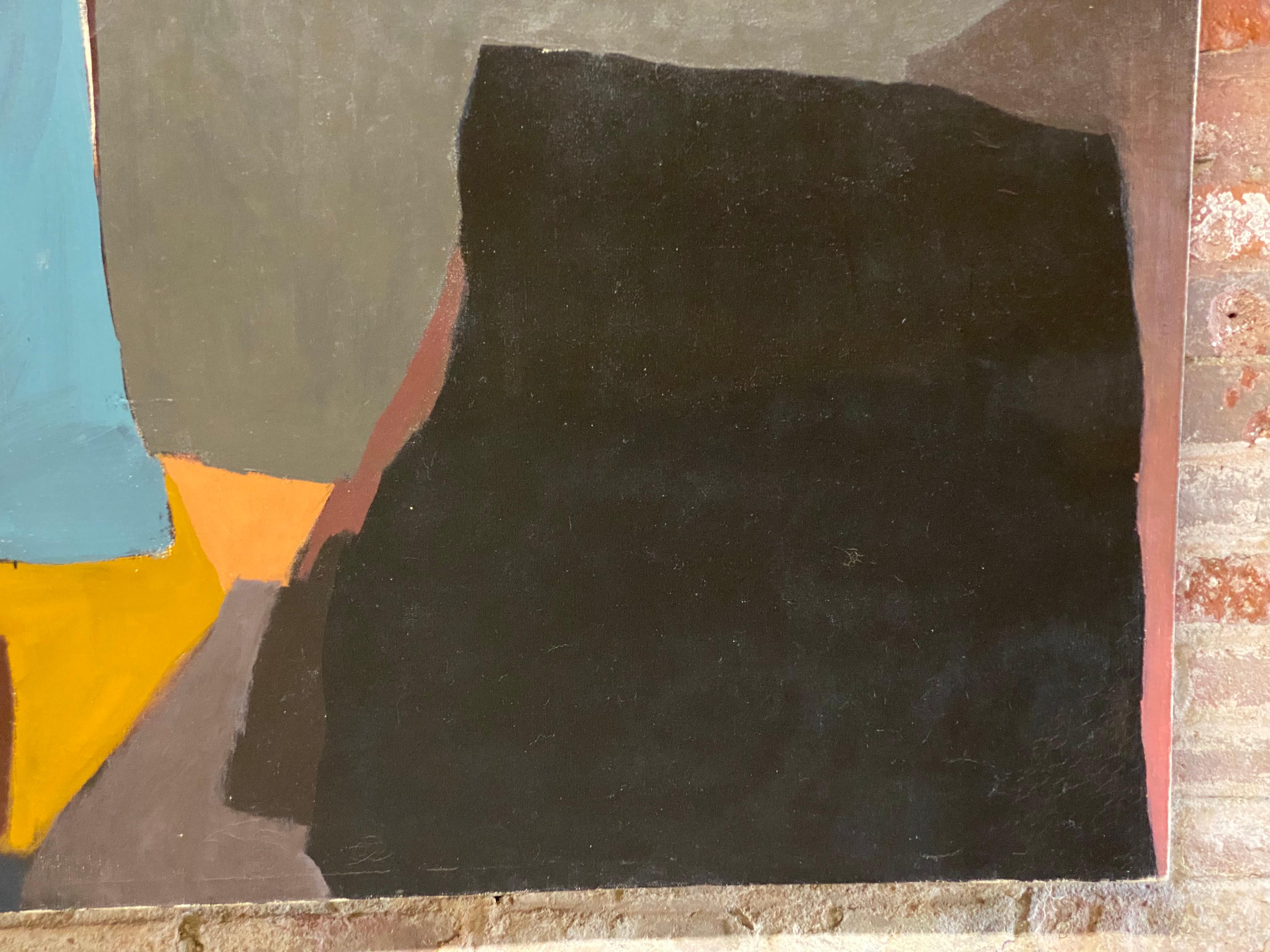 1958 Large Abstract Painting by Leonard Buzz Wallace For Sale 2