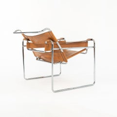 1958 Marcel Breuer B3 Wassily Lounge Chair in Natural Vegetable-Tanned Leather
