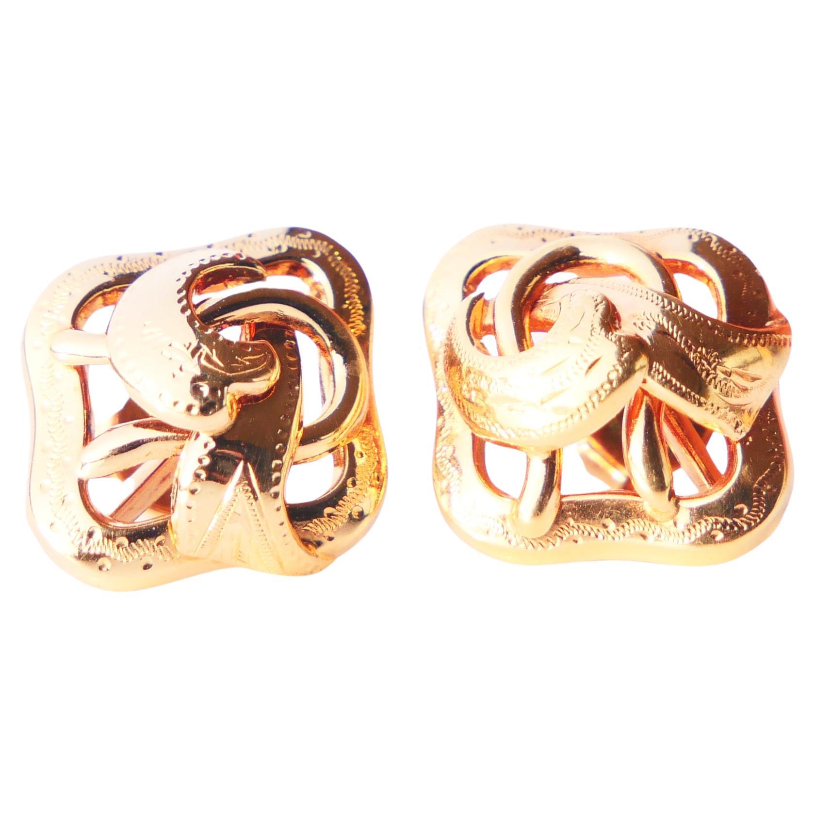 Boucles d'oreilles nordiques 1958 en or massif 18 carats (2,32 g) en vente