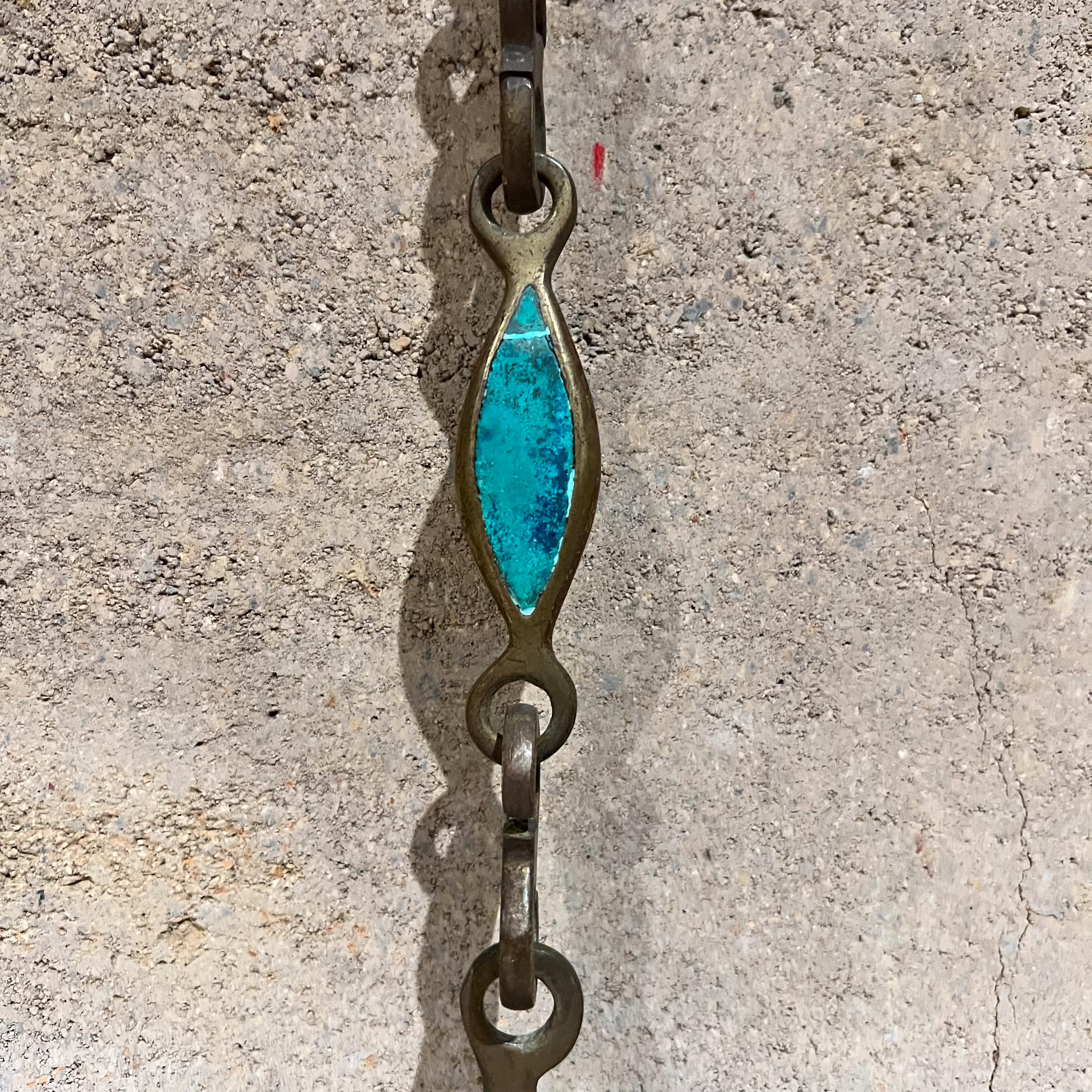 1958 Pepe Mendoza Catena per lampada a sospensione in ottone malachite Messico In condizioni buone in vendita a Chula Vista, CA