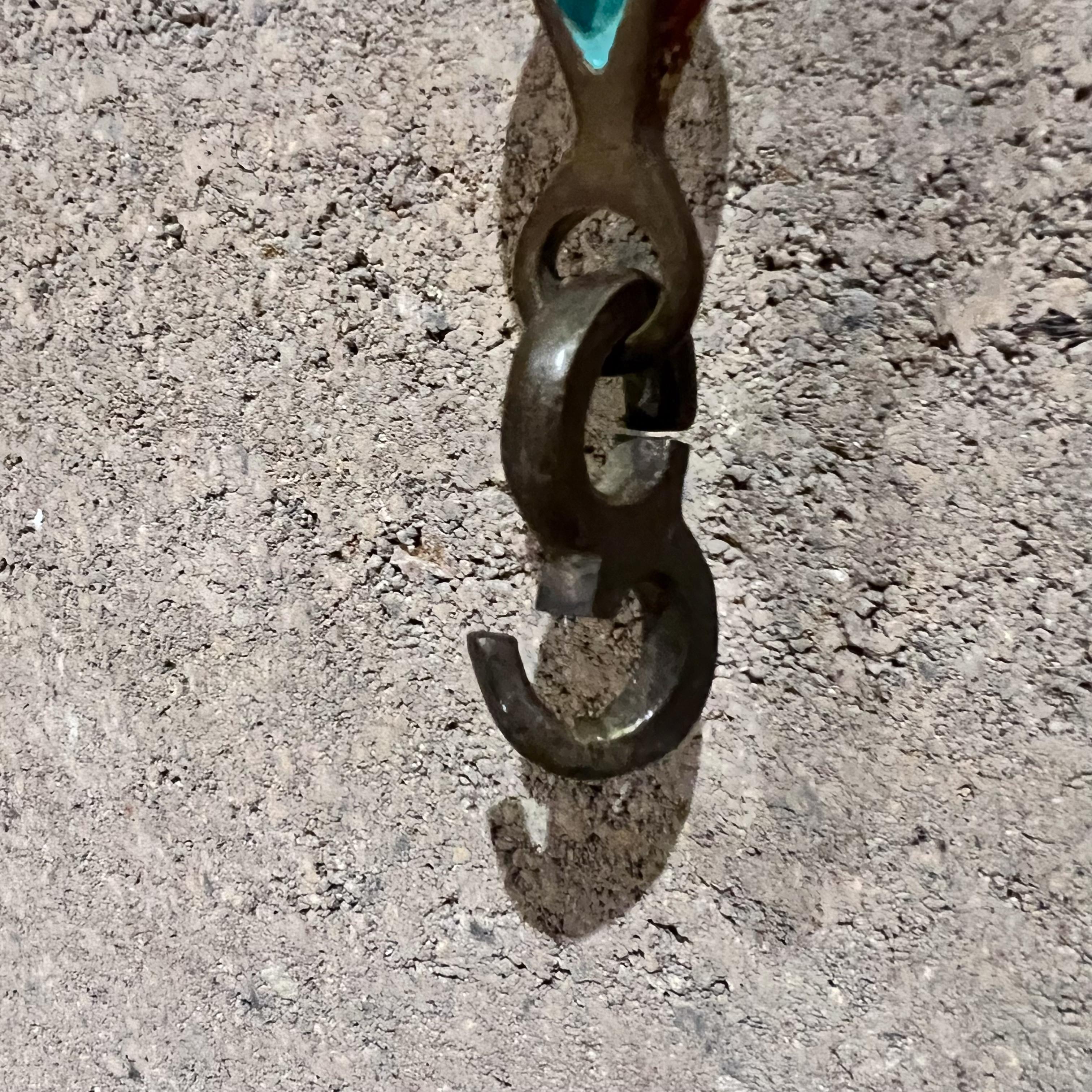 1958 Pepe Mendoza Catena per lampada a sospensione in ottone malachite Messico in vendita 1
