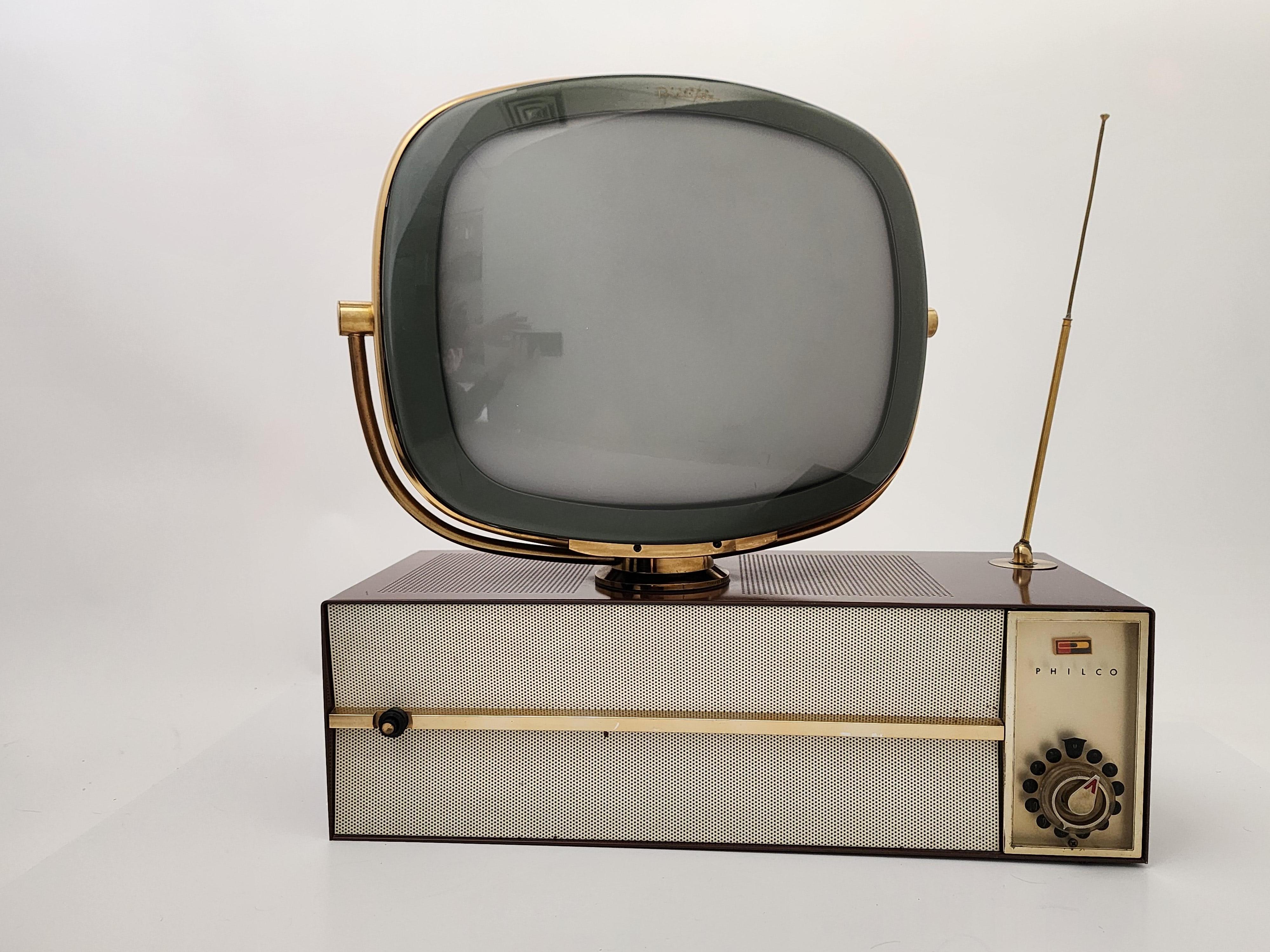 American 1958 Philco Predicta 'Princess' Swivel Screen Television, North America