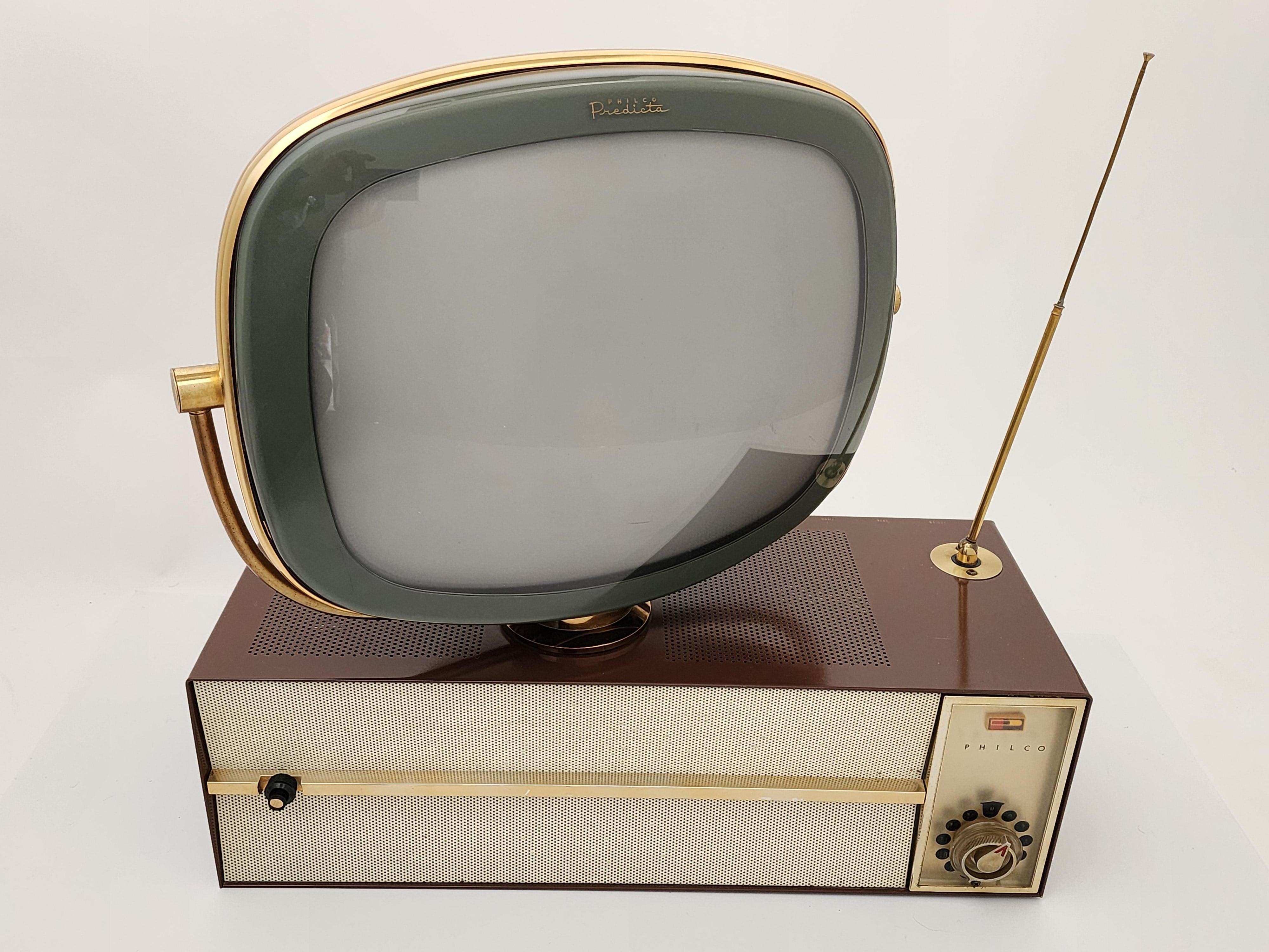 Enameled 1958 Philco Predicta 'Princess' Swivel Screen Television, North America