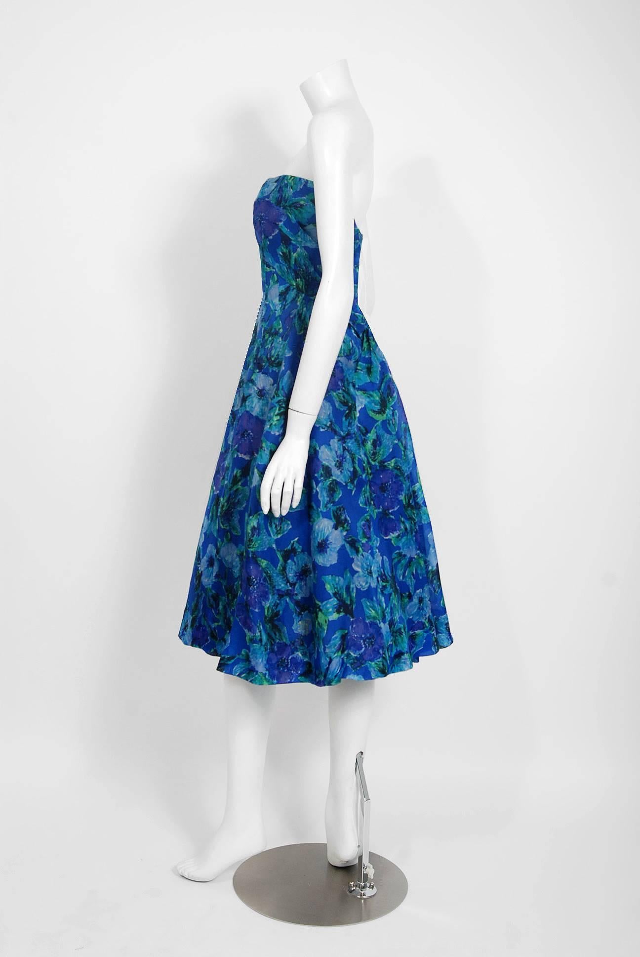 blue organdy dress