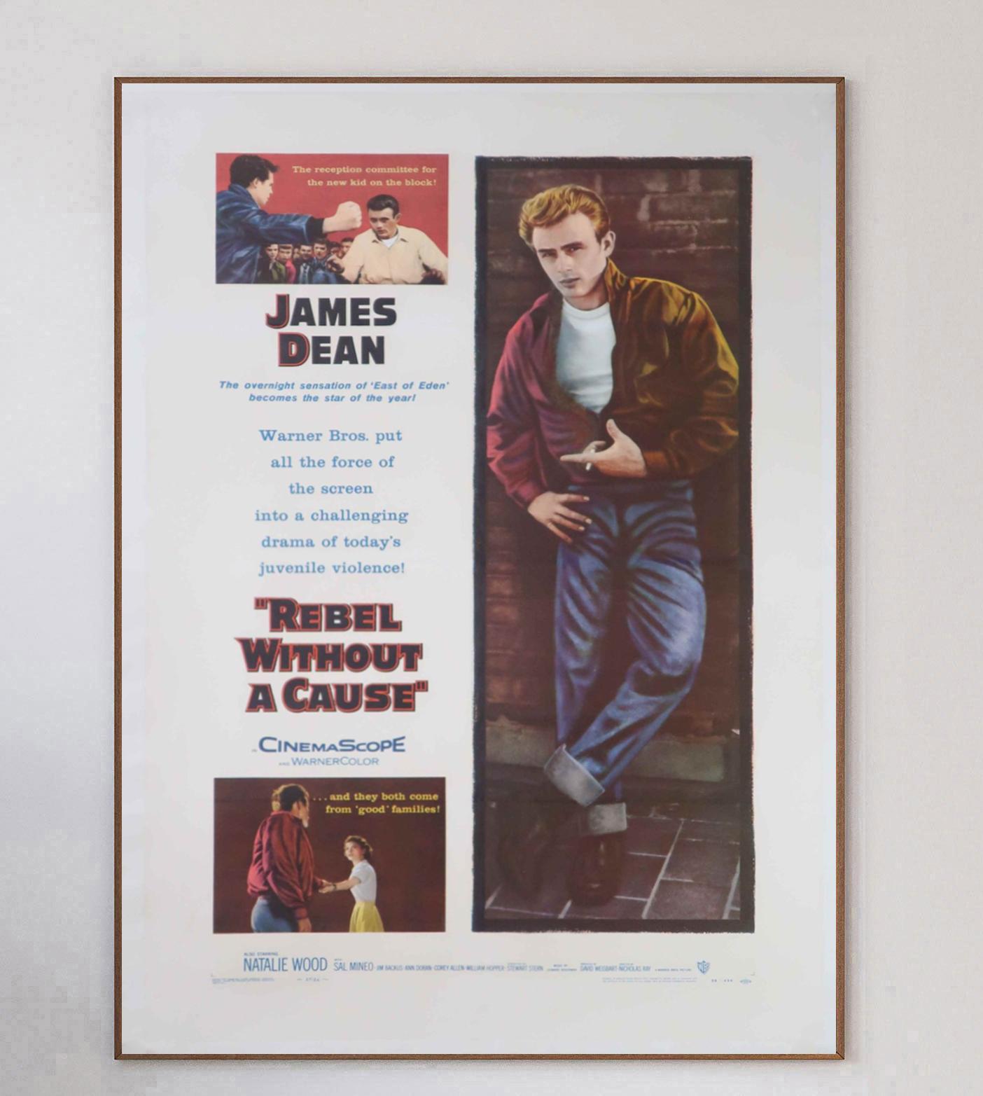 Mid-20th Century 1955 Rebel Without a Cause Original Vintage Poster For Sale
