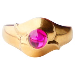 1958 Ring Rubin massiv 18K Gold Ø US 7.5 / 2.34 gr