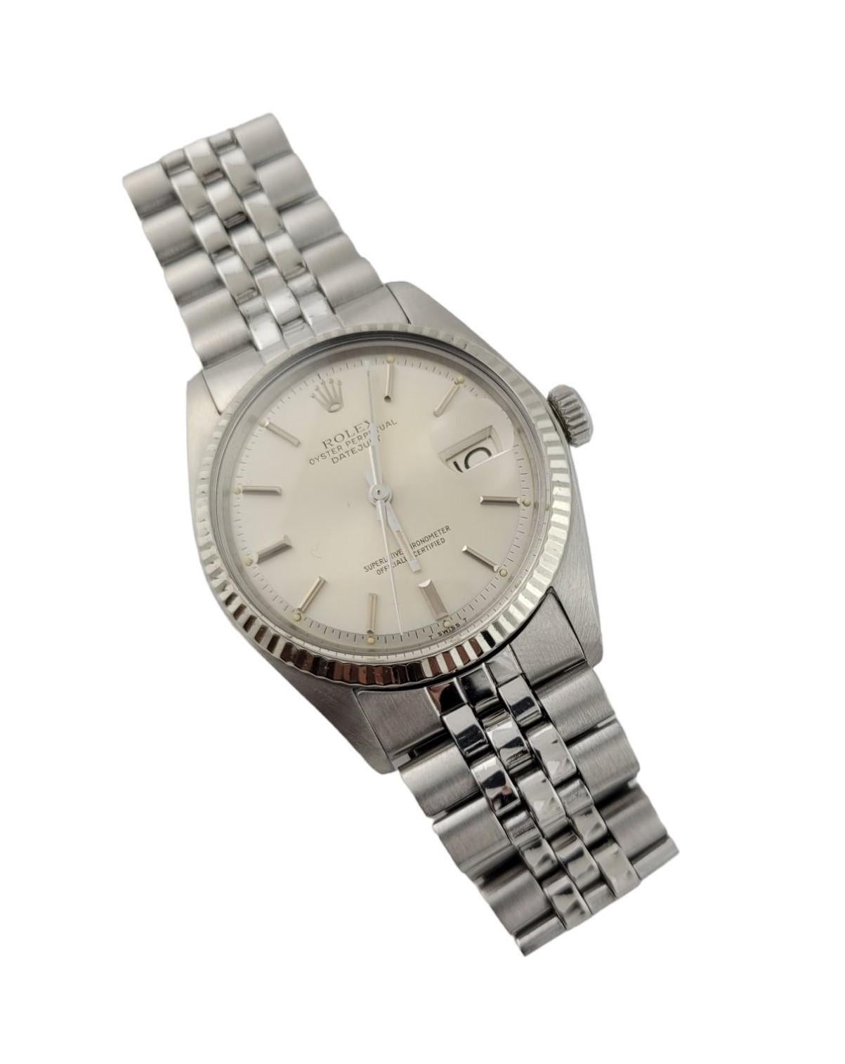 1958 Rolex Datejust 1601 Men's Watch Stainless Silver Dial 1601 1