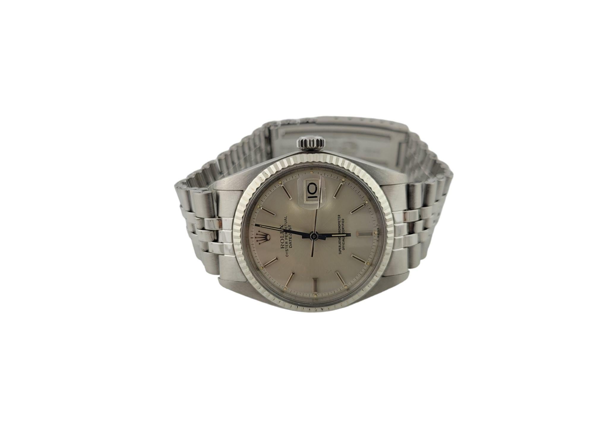 1958 Rolex Datejust 1601 Men's Watch Stainless Silver Dial 1601 6