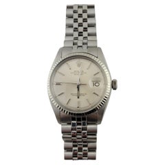 Vintage 1958 Rolex Datejust 1601 Men's Watch Stainless Silver Dial 1601