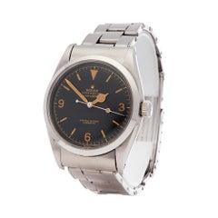1958 Rolex Explorer I Gilt Dial Stainless Steel 6610 Wristwatch
