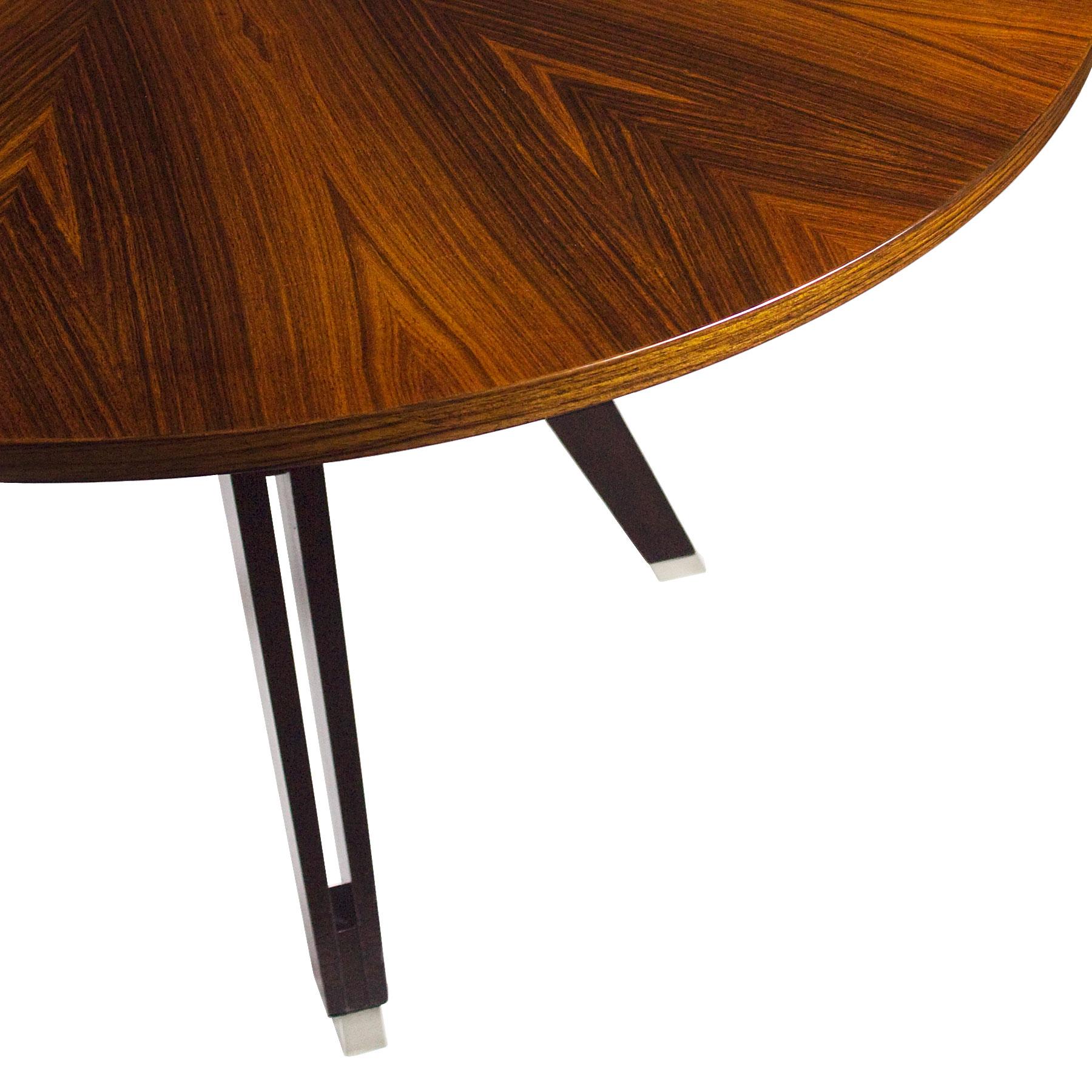 Veneer Mid-Century Modern Table by Ico Parisi in Walnut and Mahogany Palm -  Italy For Sale