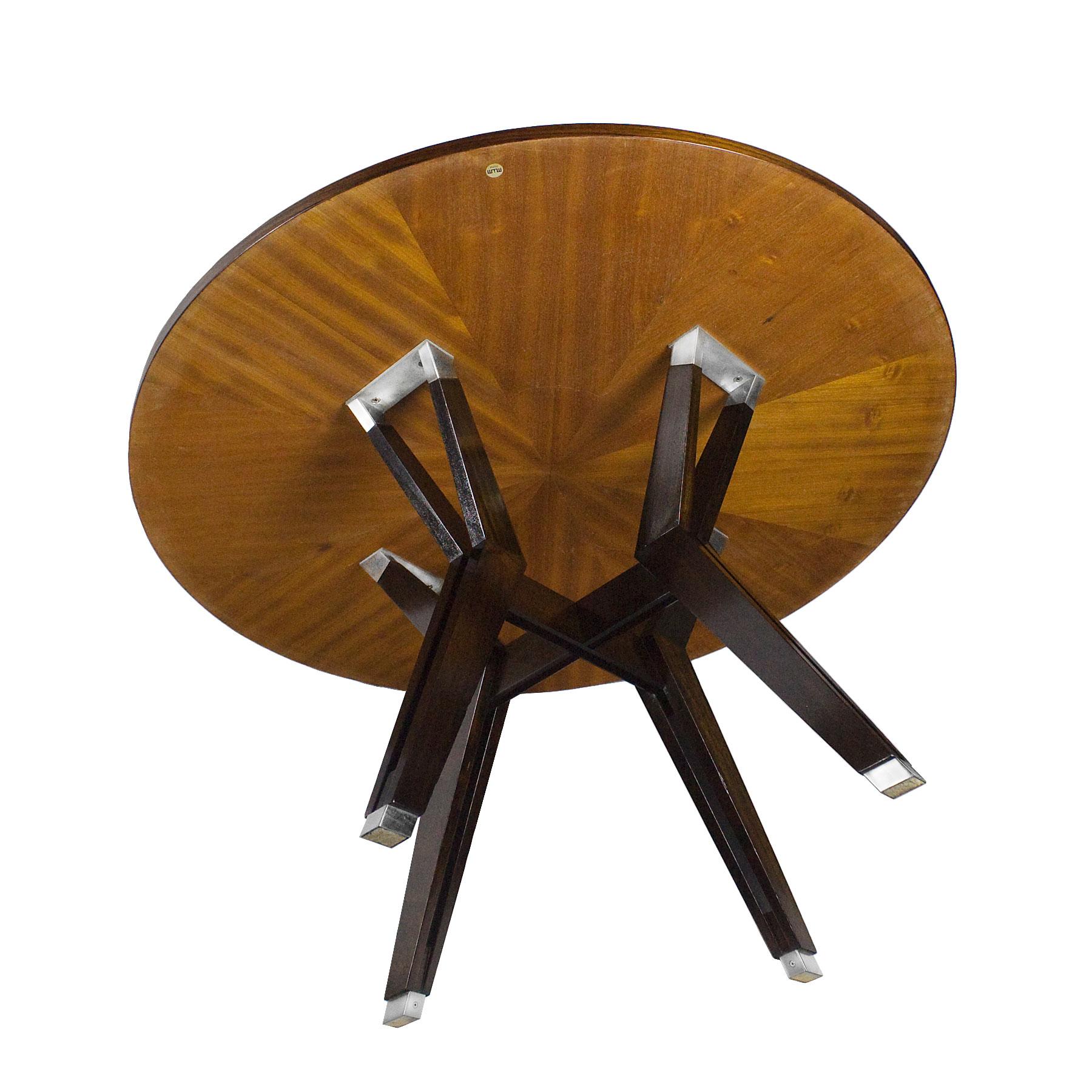 Mid-20th Century Mid-Century Modern Table by Ico Parisi in Walnut and Mahogany Palm -  Italy For Sale