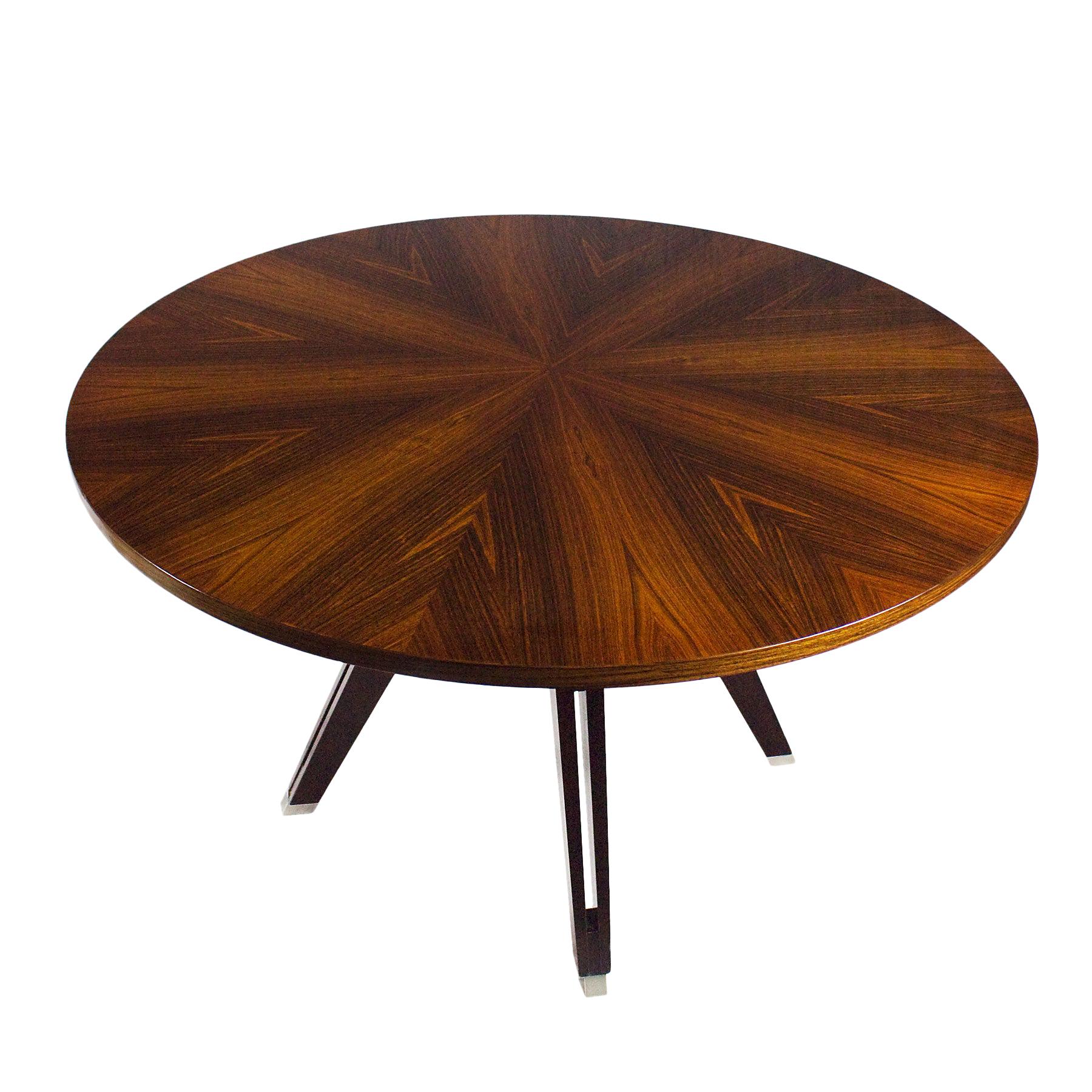1958, Round Table by Ico Parisi for M.I.M. Roma, Walnut, Mahogany Palm, Italy