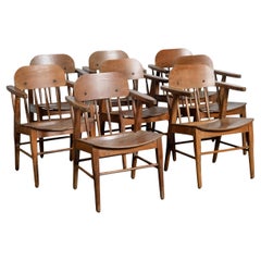 1958 Scandinavian MCM Wood Dining Chairs (Set of 8)