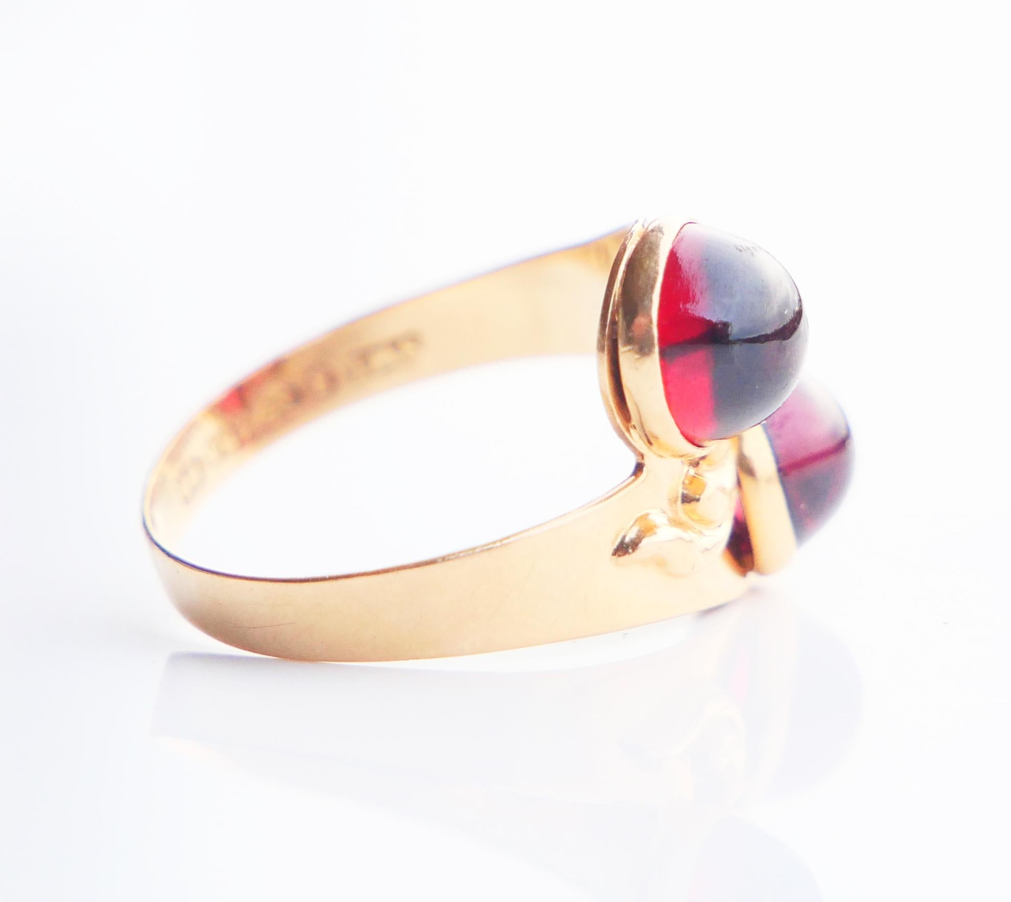 1958 Toi et Moi Ring natural 2.5 ctw. Rubellite 18K Gold US4.25/ 2.35gr For Sale 7