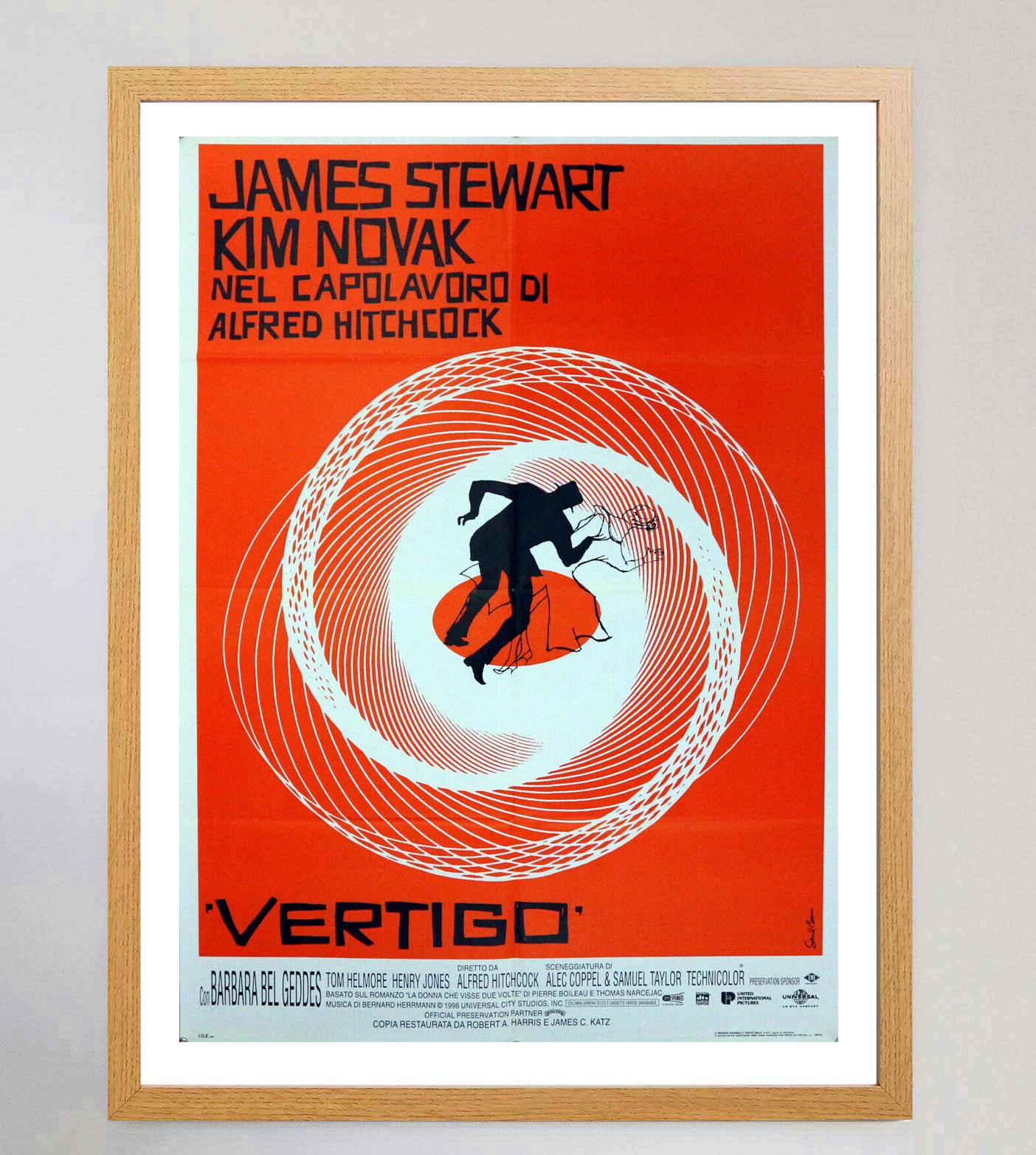 Affiche vintage originale de Vertigo, 1958 Bon état - En vente à Winchester, GB