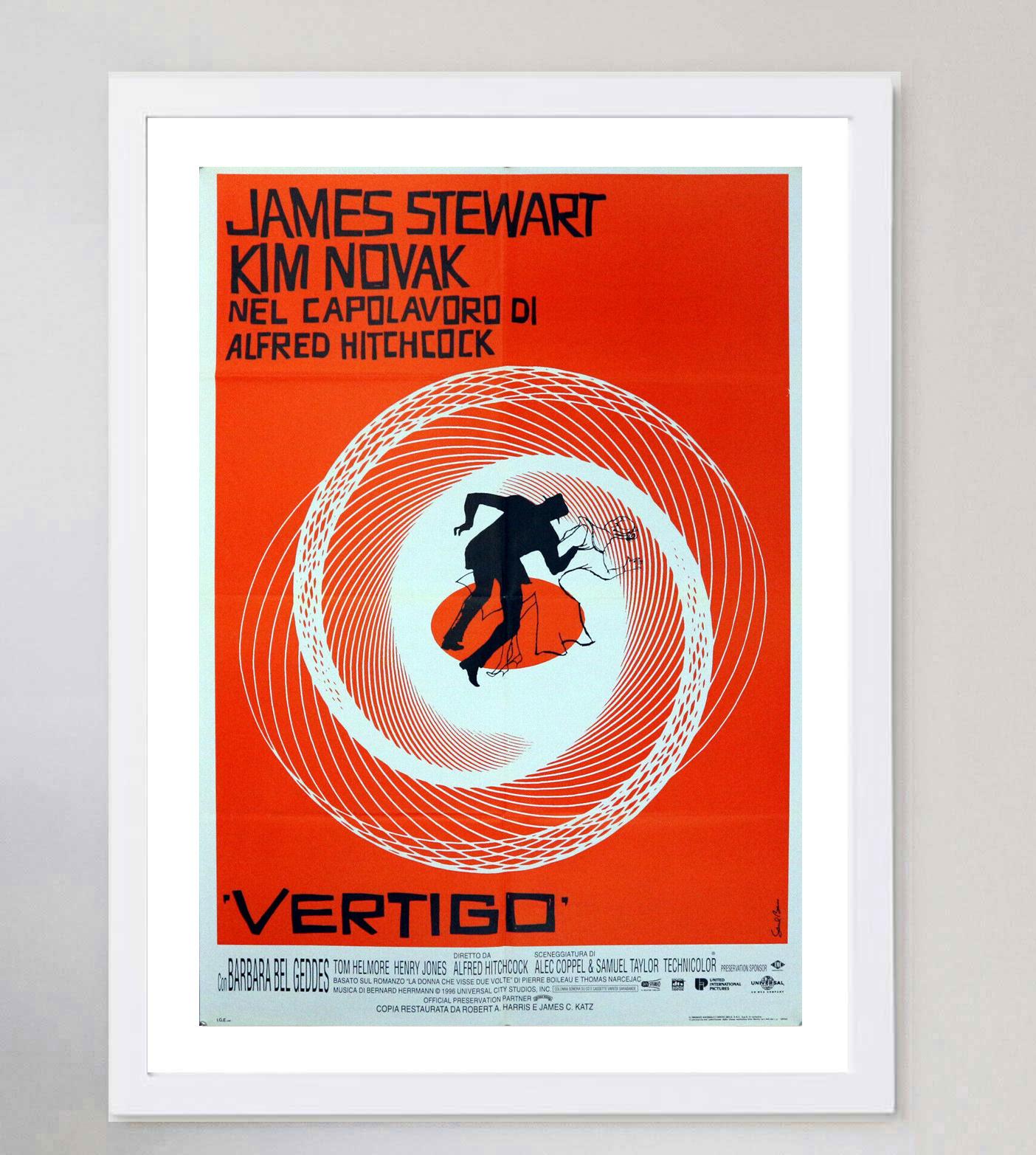 Milieu du XXe siècle Affiche vintage originale de Vertigo, 1958 en vente
