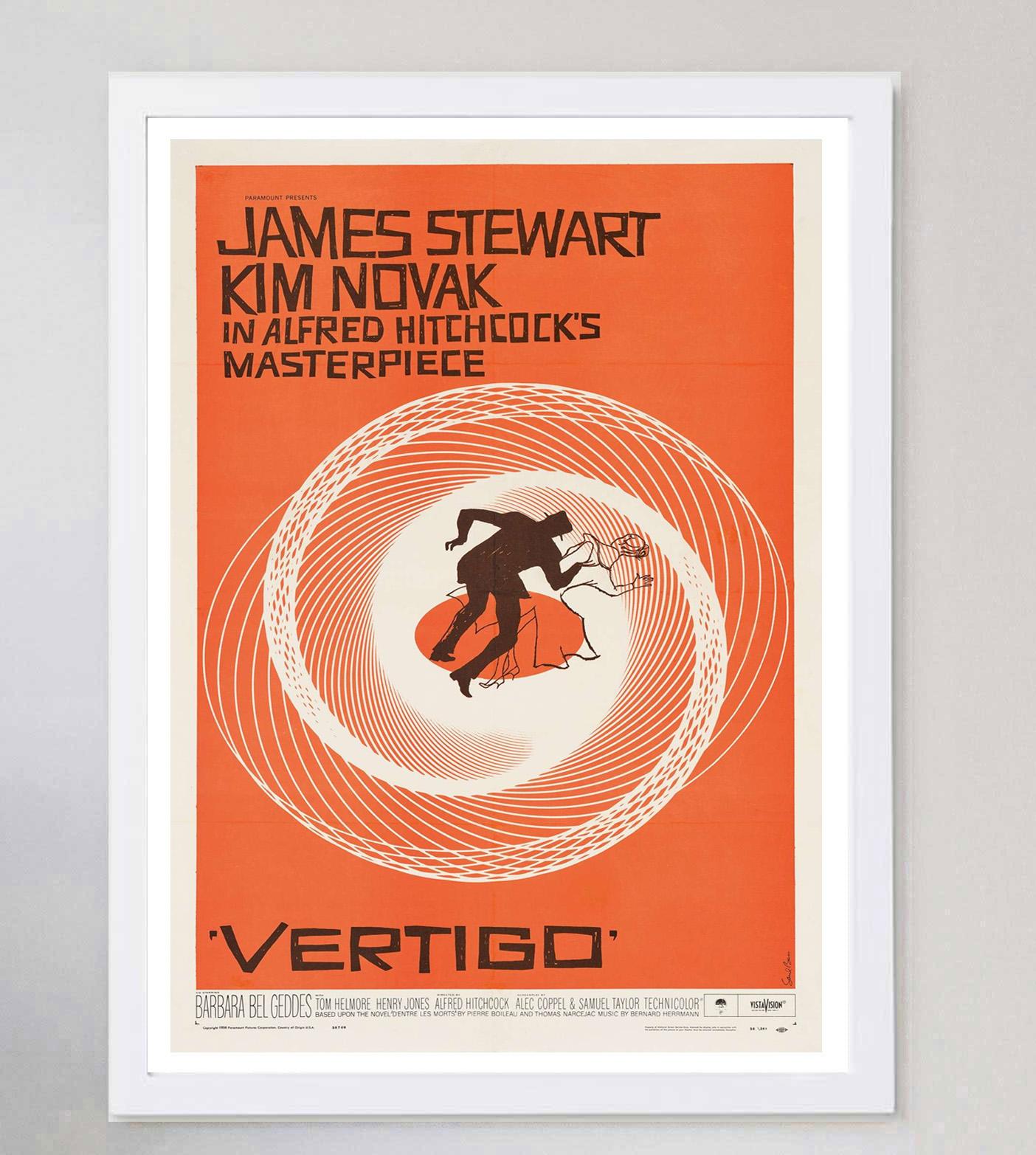 Original-Vintage-Poster, Vertigo, 1958 im Zustand „Gut“ im Angebot in Winchester, GB