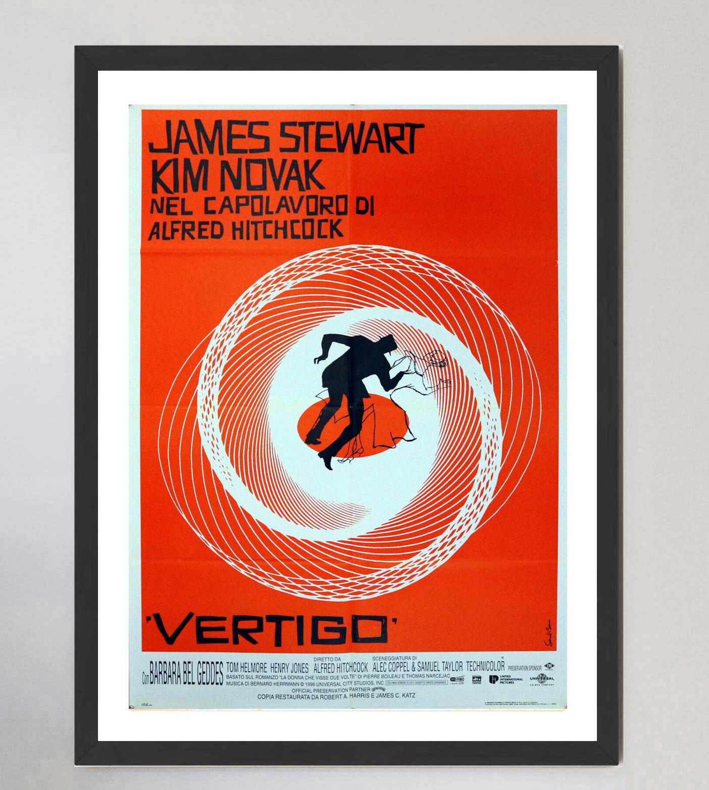 Paper 1958 Vertigo Original Vintage Poster For Sale