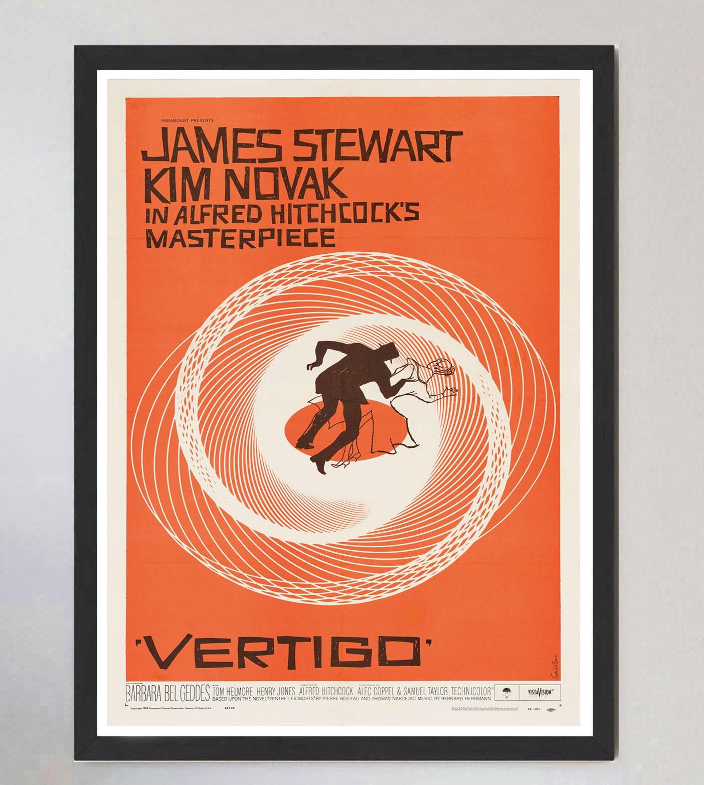 Original-Vintage-Poster, Vertigo, 1958 (Mitte des 20. Jahrhunderts) im Angebot