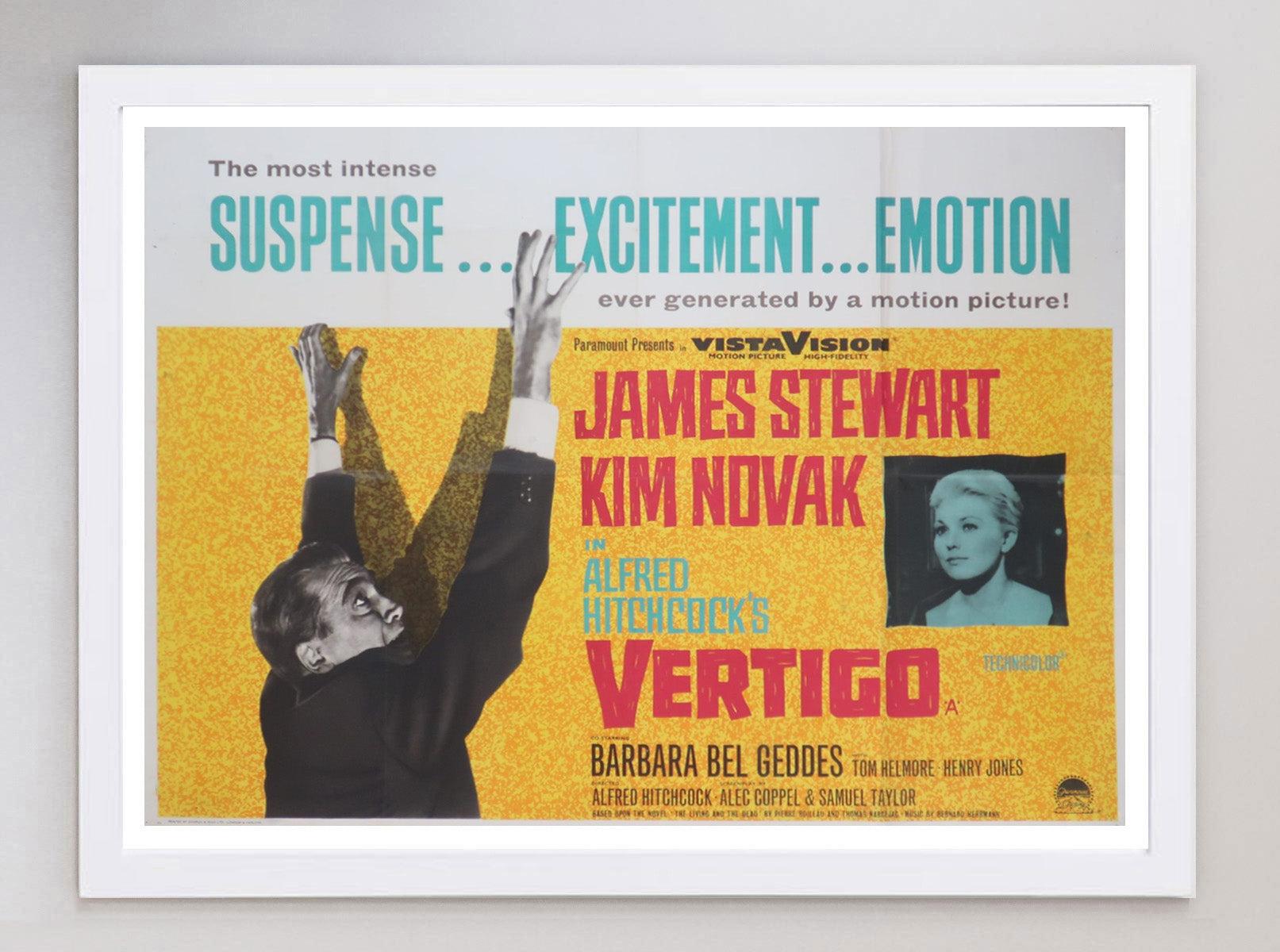 1958 Vertigo UK Quad Original Vintage Poster In Good Condition For Sale In Winchester, GB