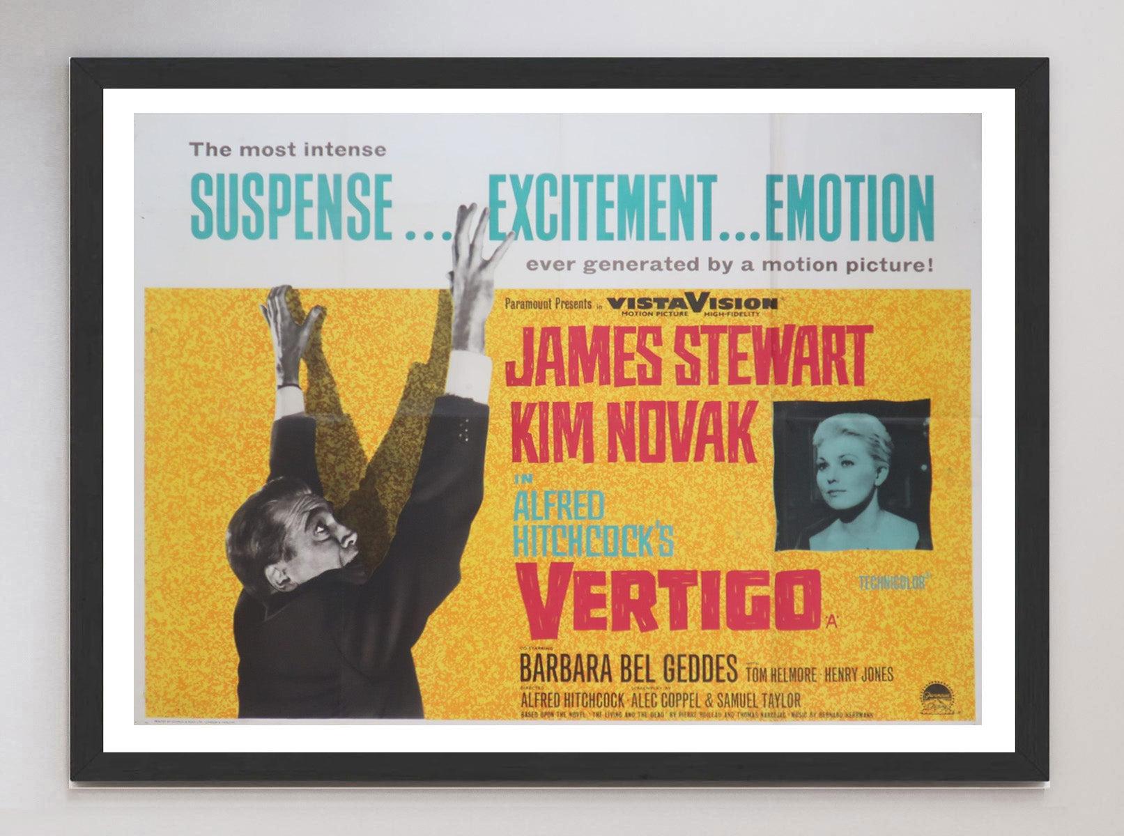 Mid-20th Century 1958 Vertigo UK Quad Original Vintage Poster For Sale