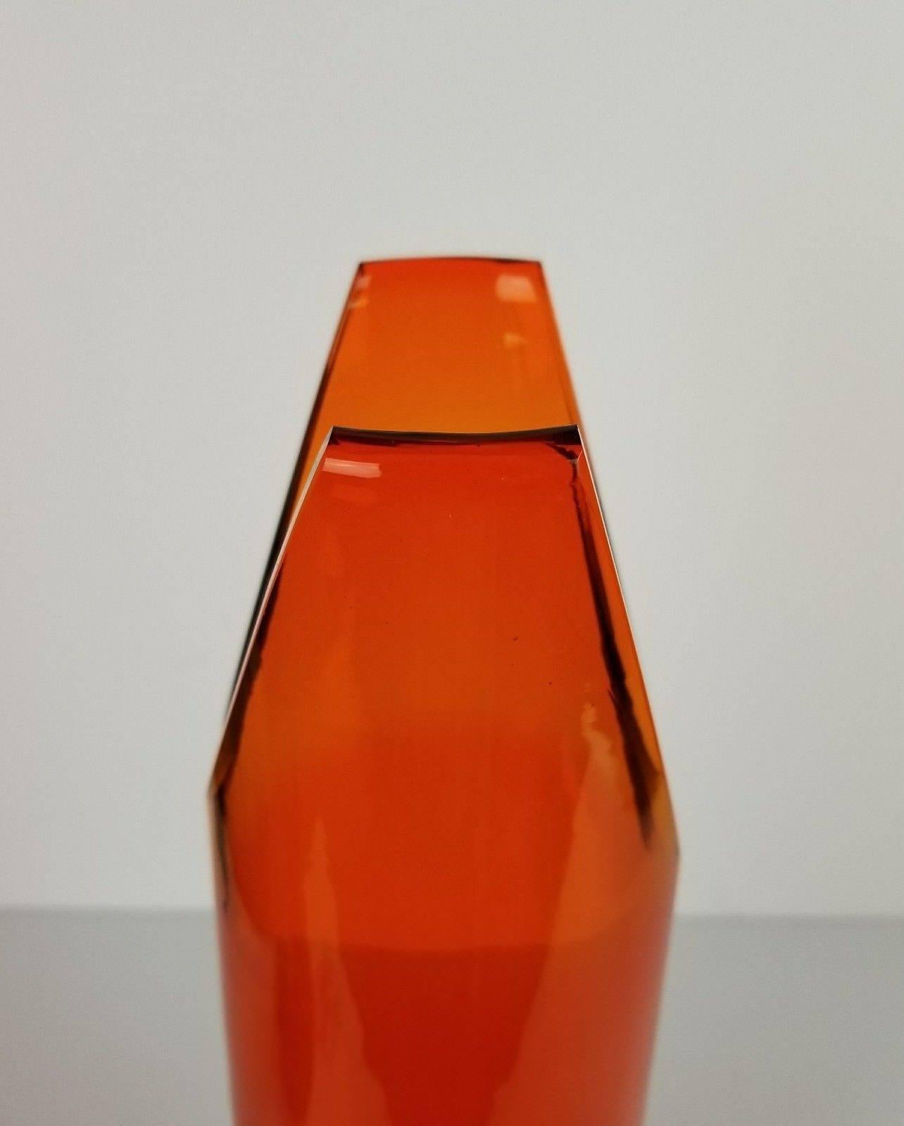 Mid-20th Century 1958 Wayne Husted 5942 L Cylinder Vase for Blenko For Sale