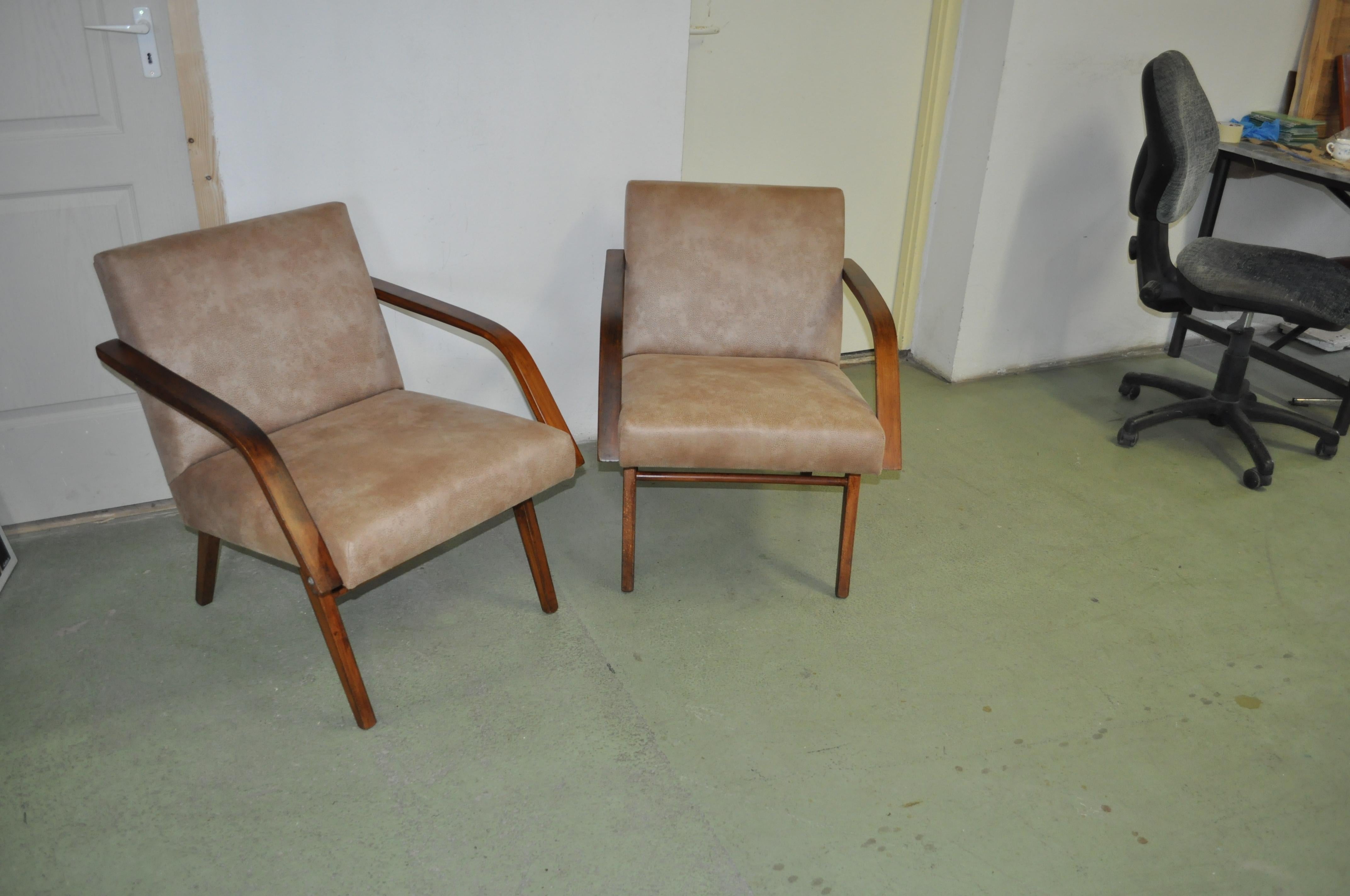 Stained 1958s Two Lounge Chair by Expo 58 Brusel For Sale