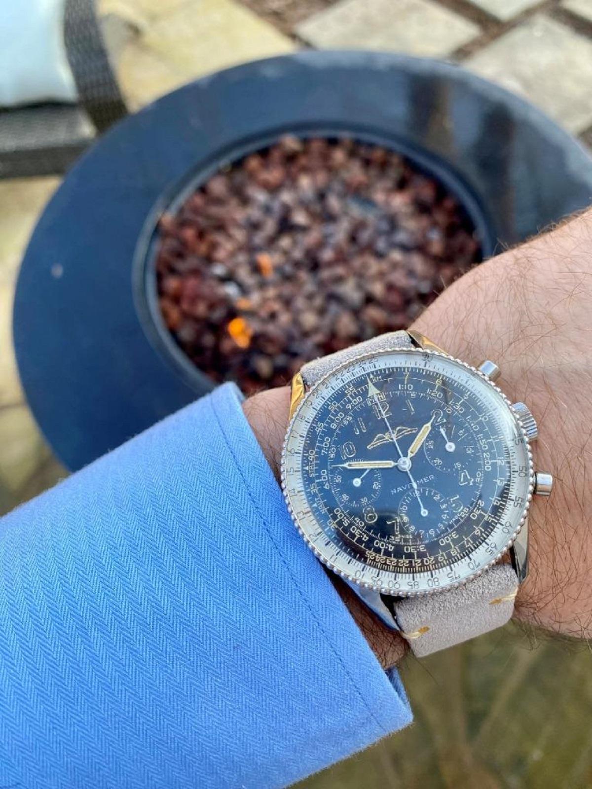 1959 Breitling Navitimer Cronografo AOPA da aviatore d'epoca - Acciaio inossidabile in vendita 6
