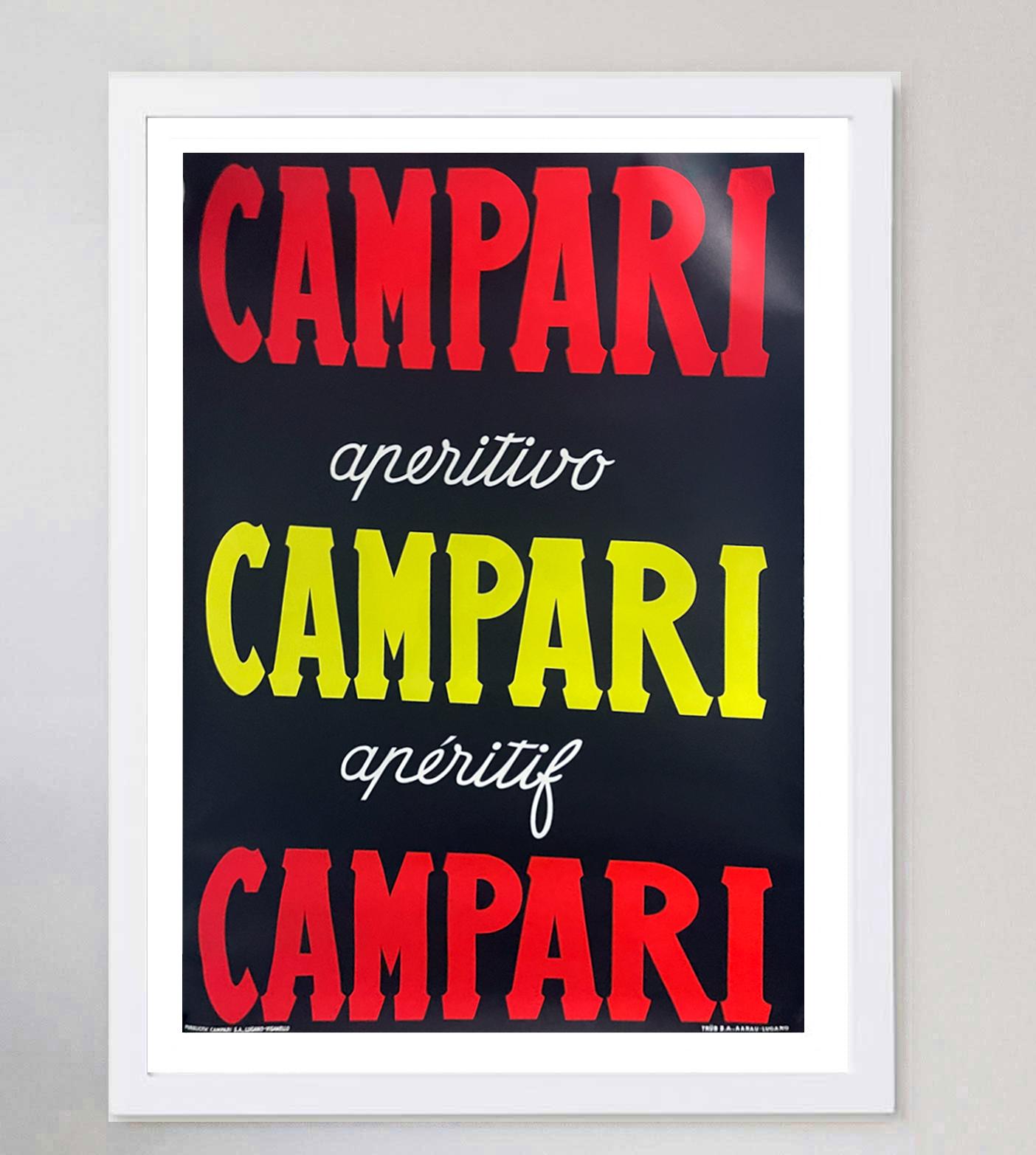 Italian 1959 Campari, Traub Original Vintage Poster For Sale