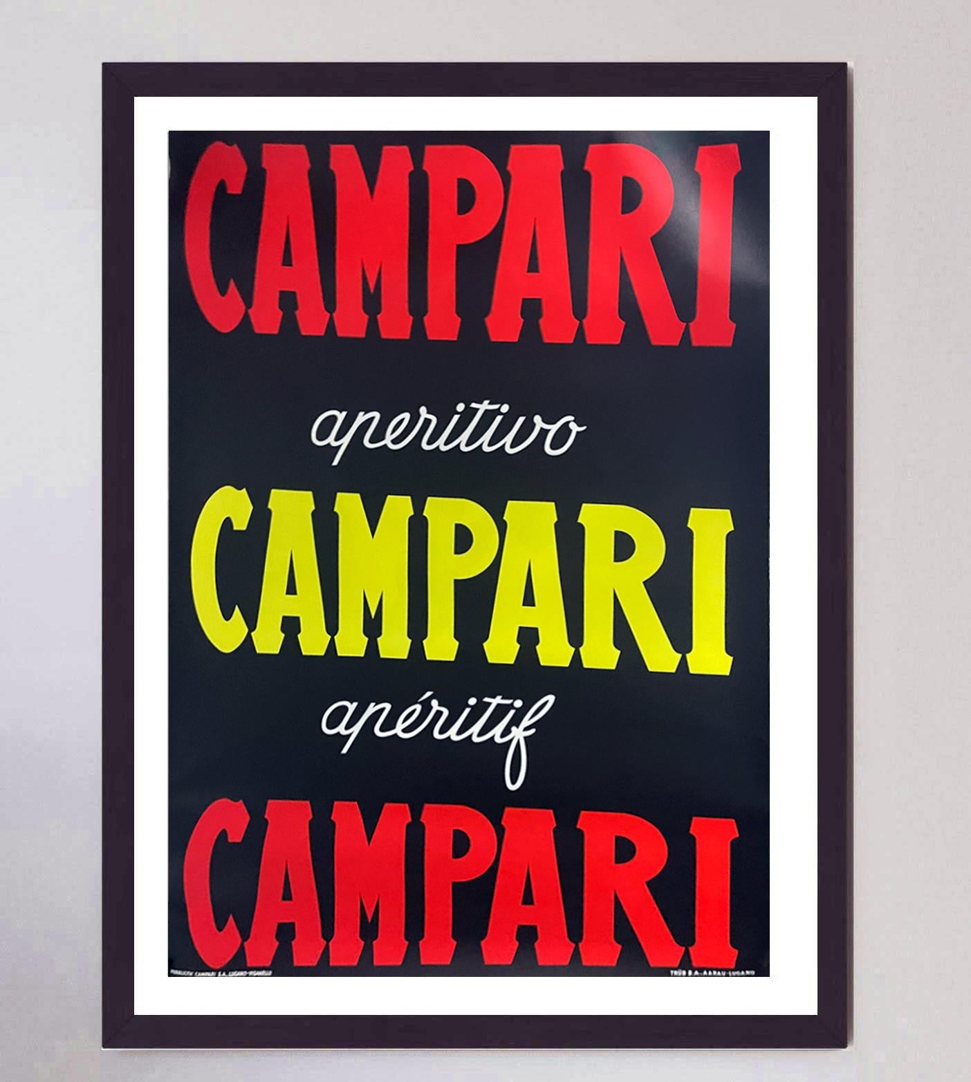 1959 Campari, Traub Original Vintage Poster In Good Condition For Sale In Winchester, GB