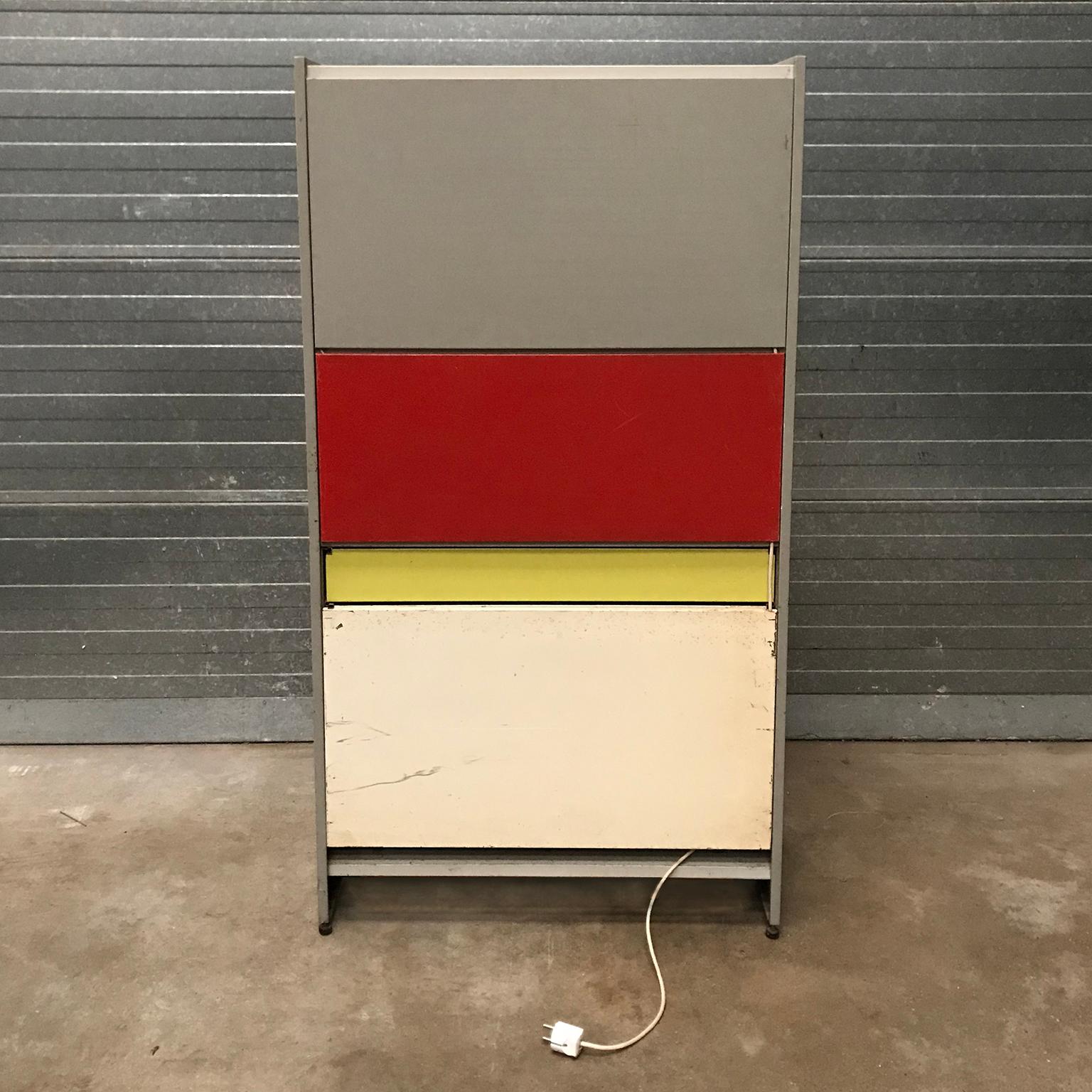 Industrial 1959, Cordemeyer, Gispen, Desk Storage Cabinet 5600 with Folding Desktop For Sale
