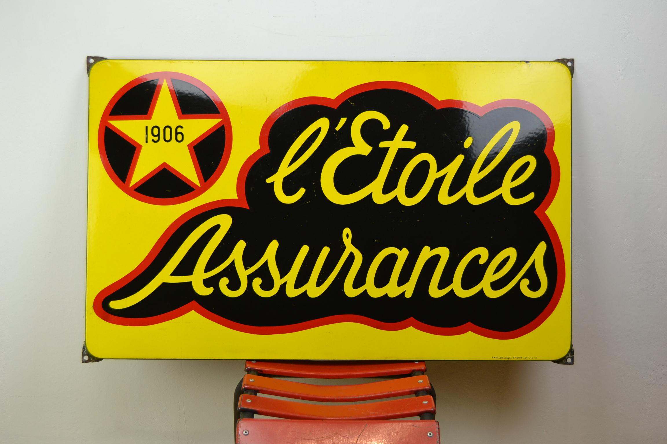 1959 Enamel Advertising Sign Insurance Company, Belgium 4